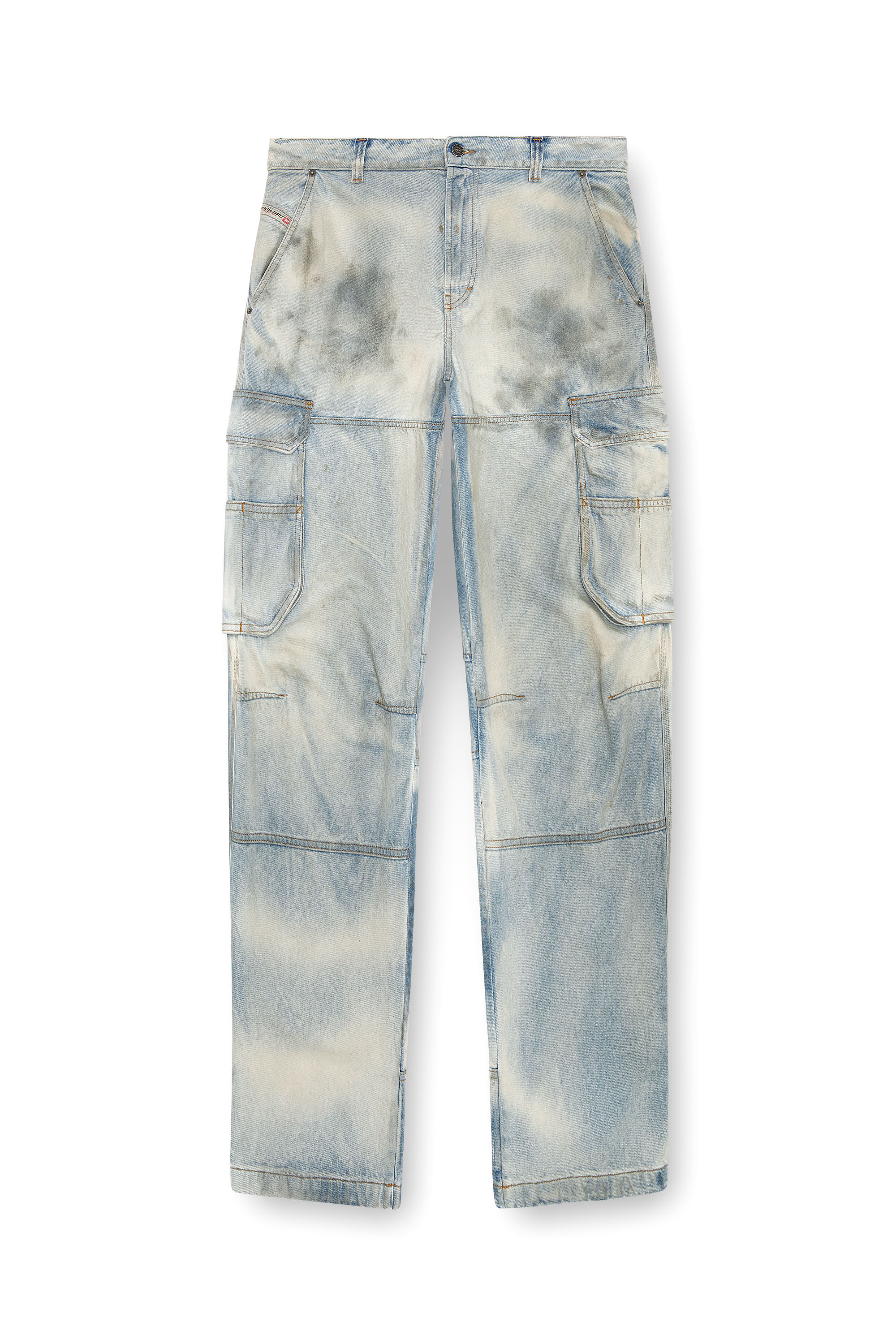 Diesel - Man's Relaxed Jeans D-Fish 0CBDJ, Light Blue - 4