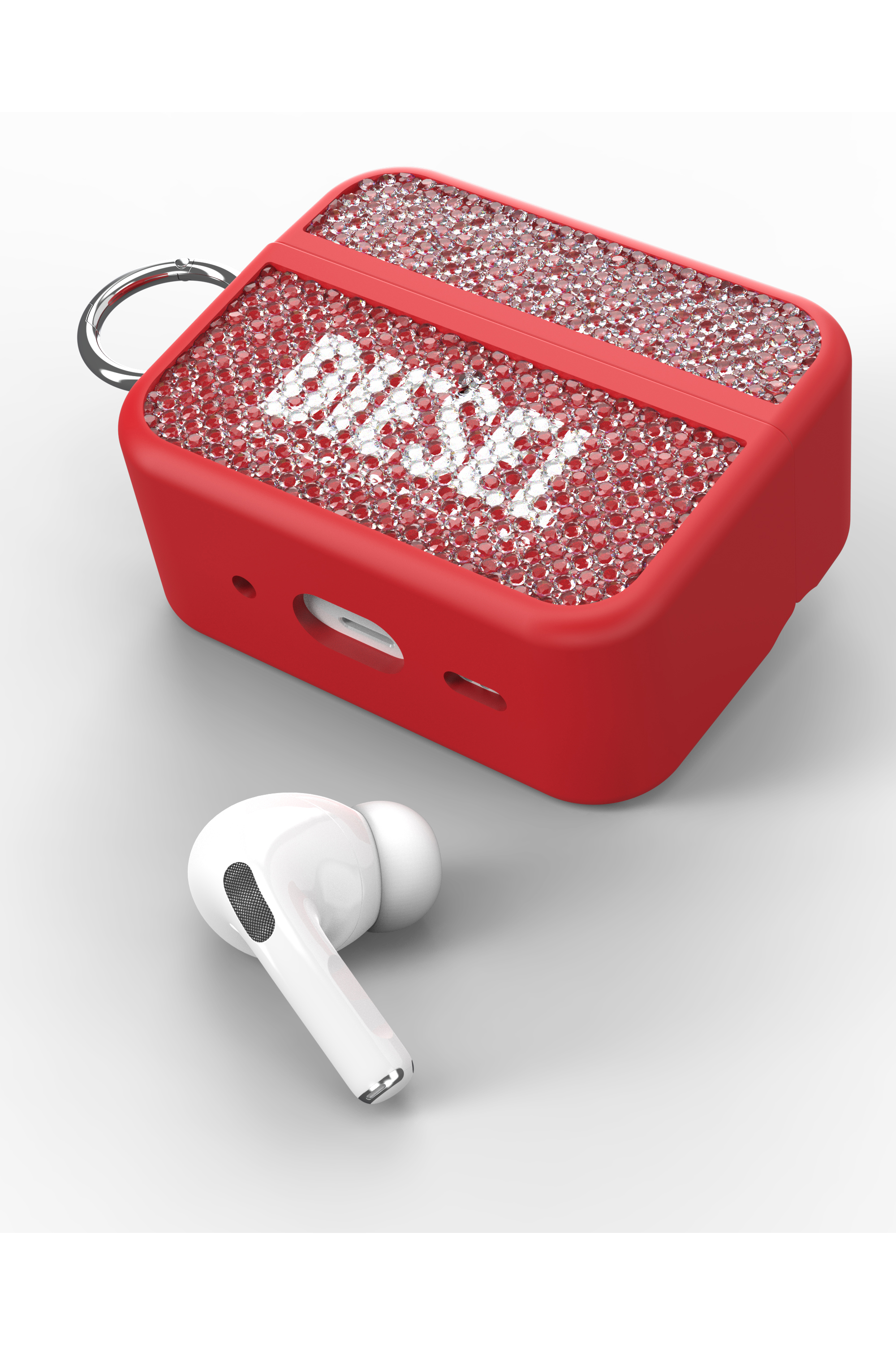 Diesel - 60196 AIRPOD CASE, Unisex's Swarovski Crystal Case for Airpods Pro / Pro 2 in Red - 3