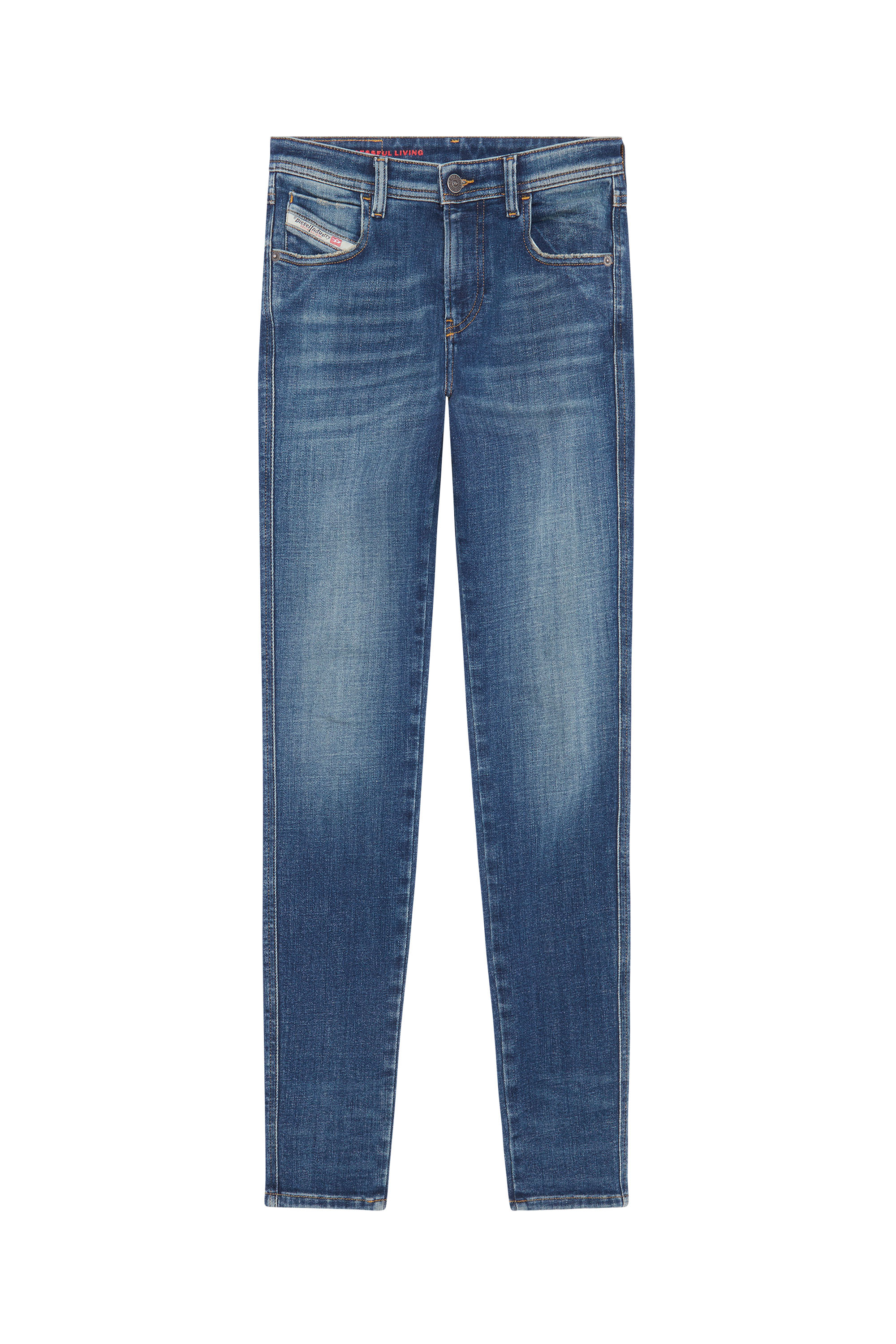 Diesel - 2015 BABHILA 09D99 Skinny Jeans, Medium blue - Image 3