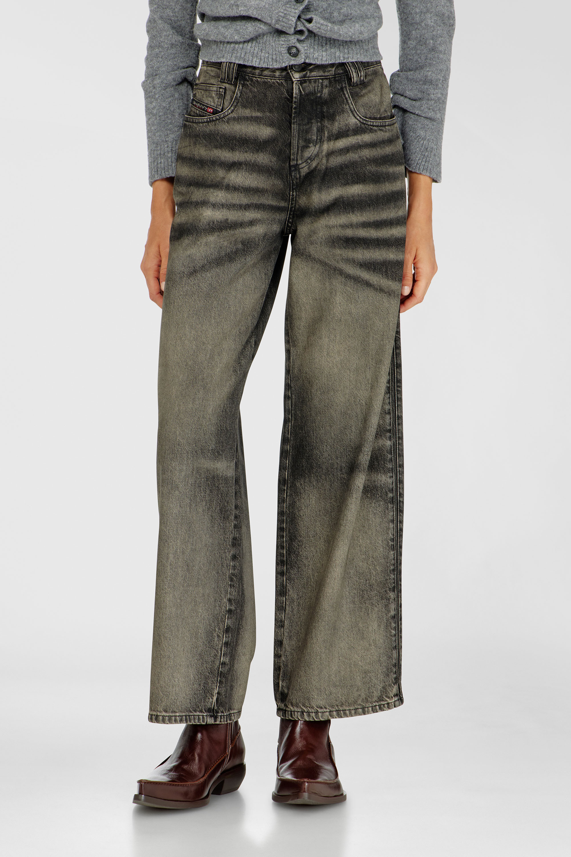 Diesel - Unisex's Relaxed Jeans 1982 D-Hakou 09R33, Black/Dark grey - 6