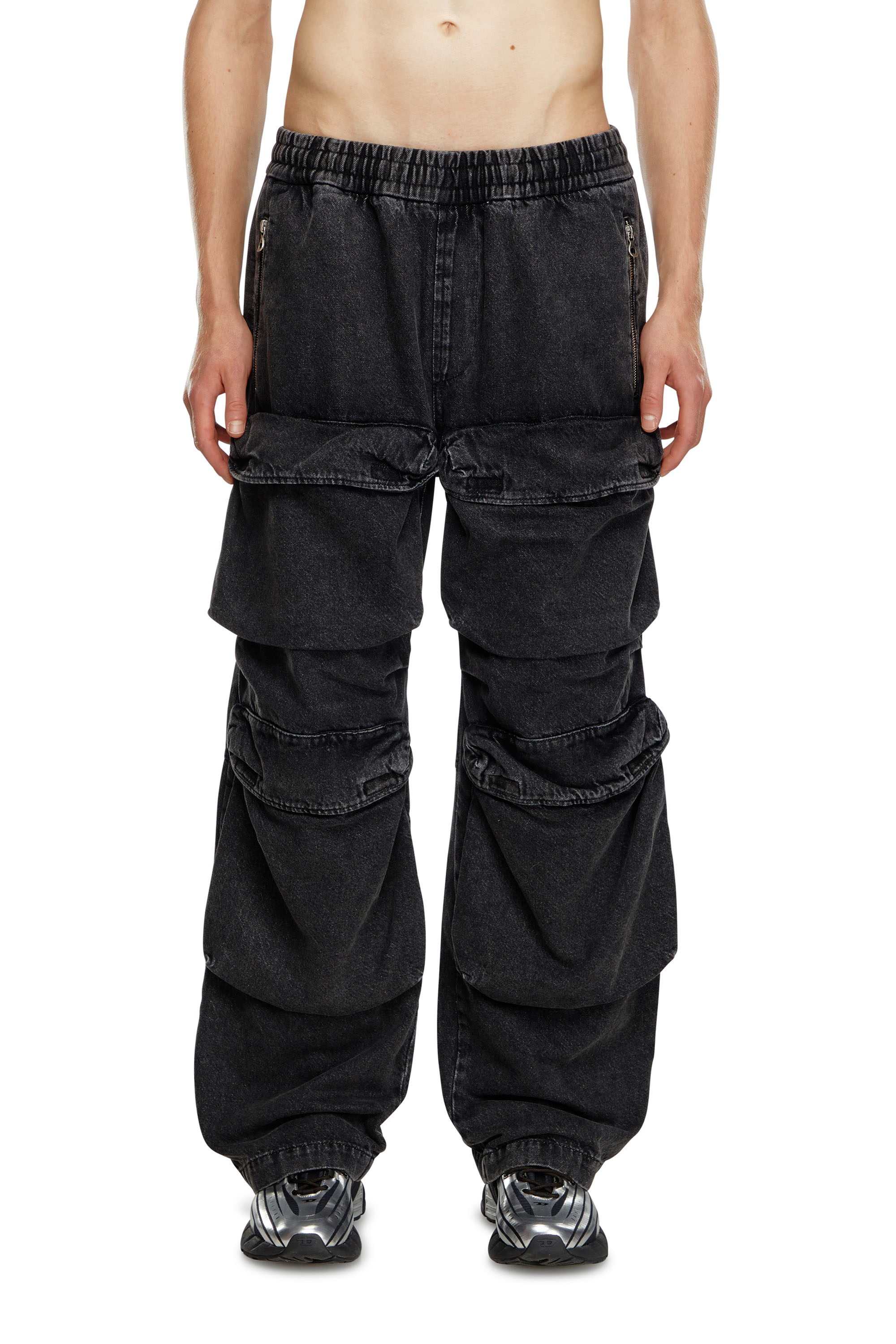 Diesel - Man Straight Jeans D-Baertson 0CBDH, Black/Dark grey - Image 1