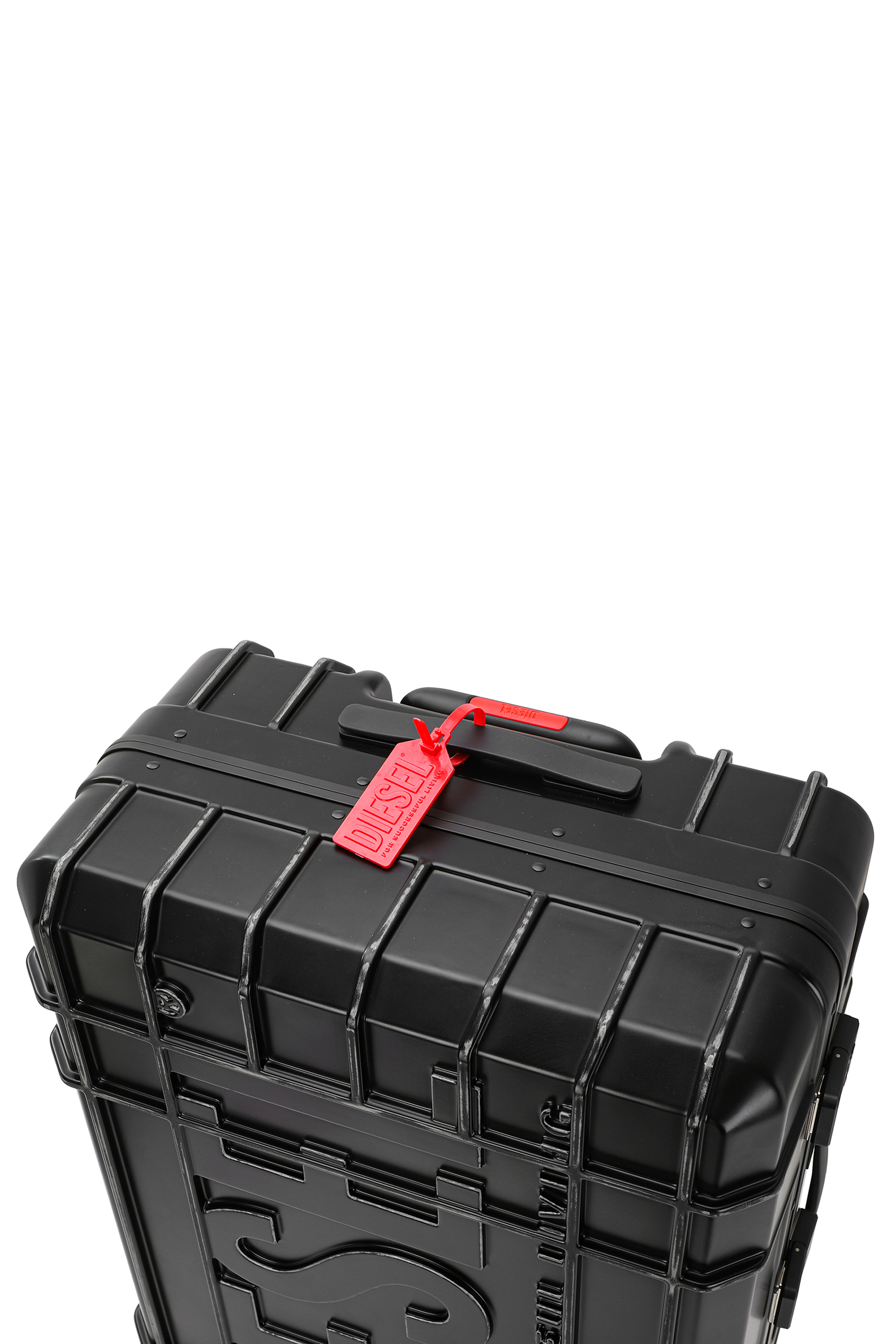 Diesel - DIESEL PC STRONG IMAGE TROLLEY- DSL003, Unisex's Rugged carry‑on suitcase 28" in Black - 2