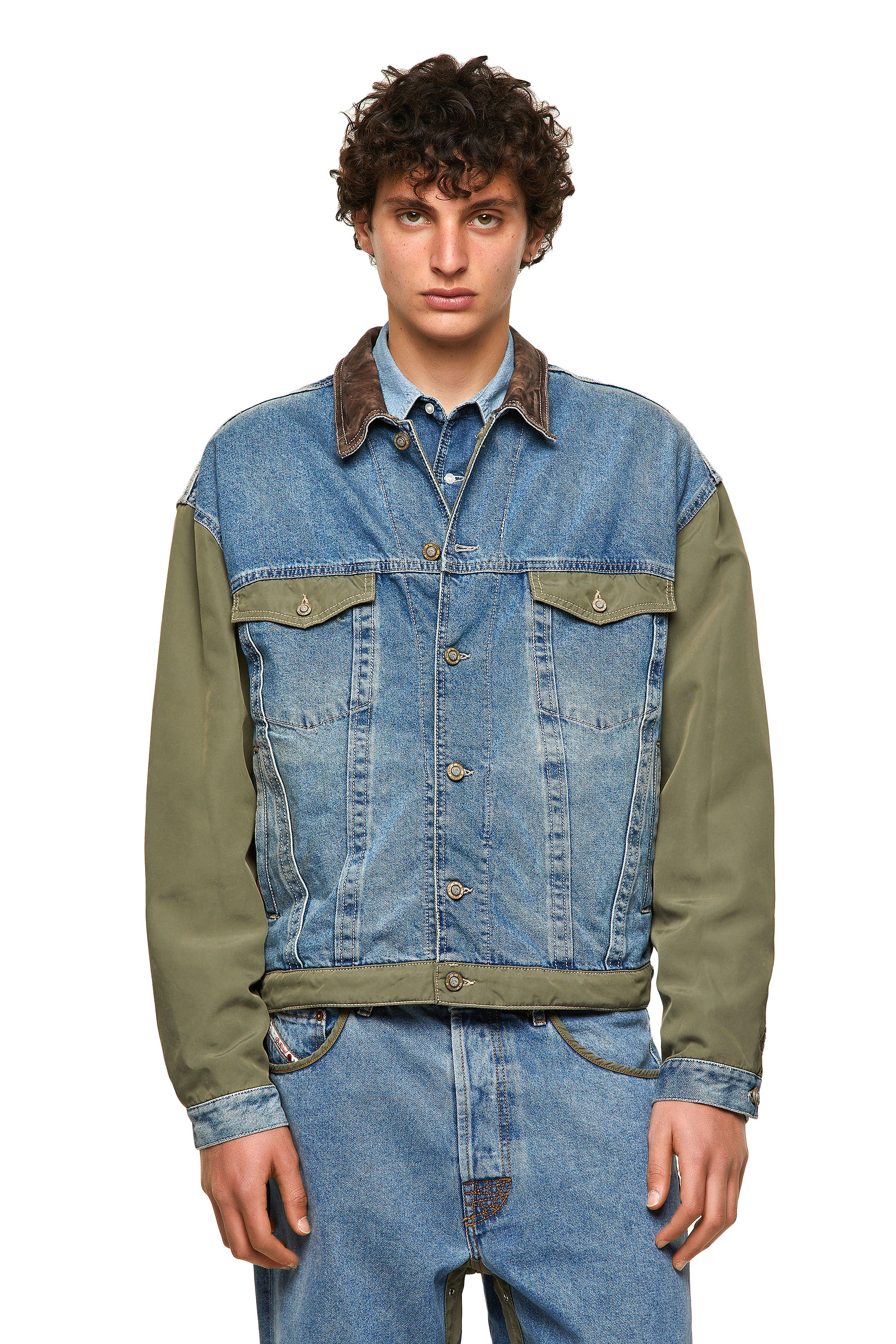 DxD-J2, Green/Blue Diesel - DxD-J2, Green/Blue - Denim Jackets - Image 1