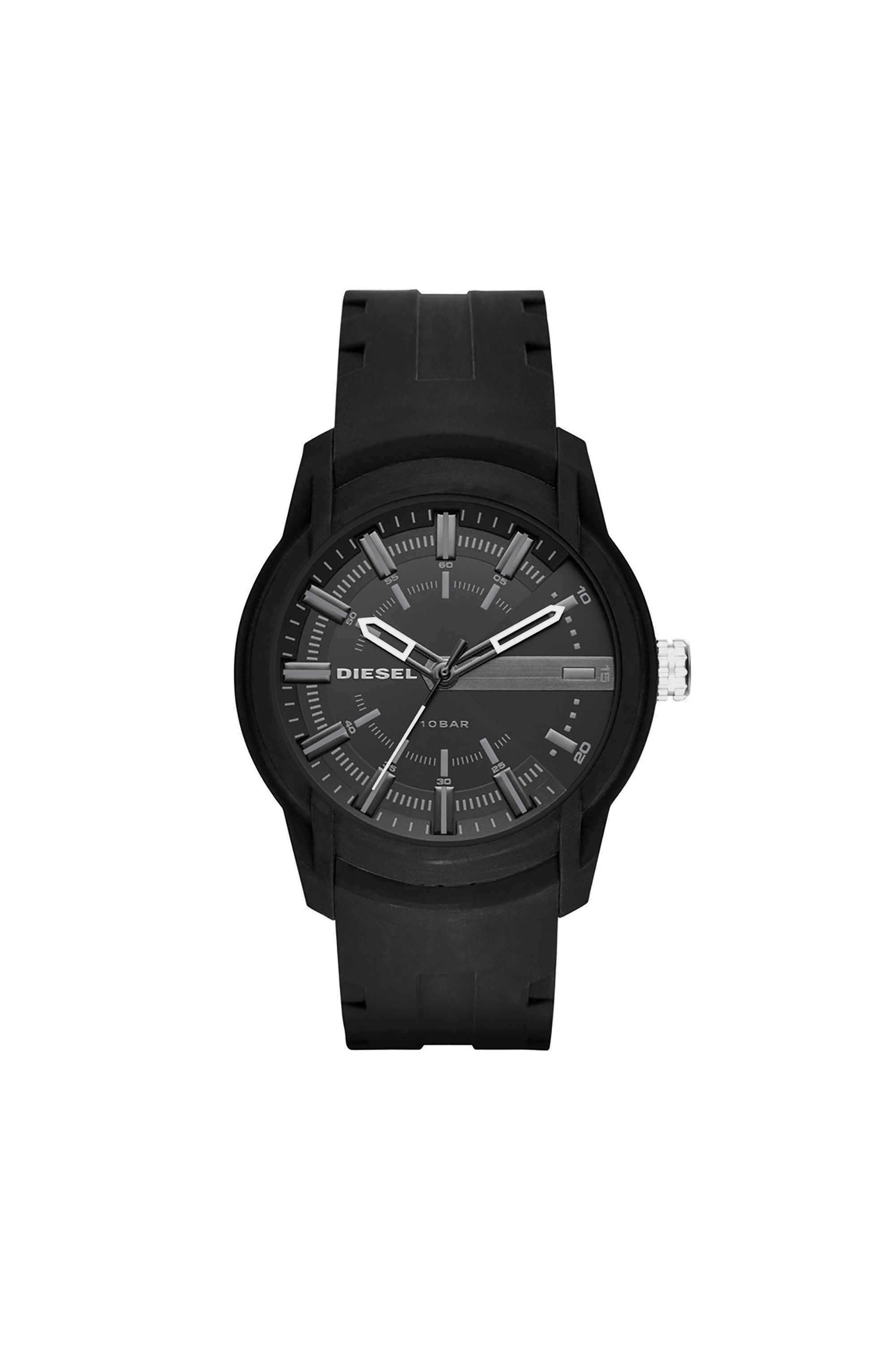 DZ1830 Man: Armbar silicone watch with black dial | Diesel