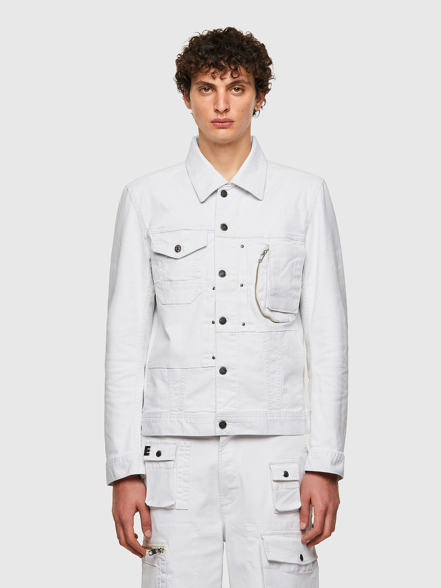 D-COSNIL-SP, White Diesel - D-COSNIL-SP, White - Denim Jackets - Image 1