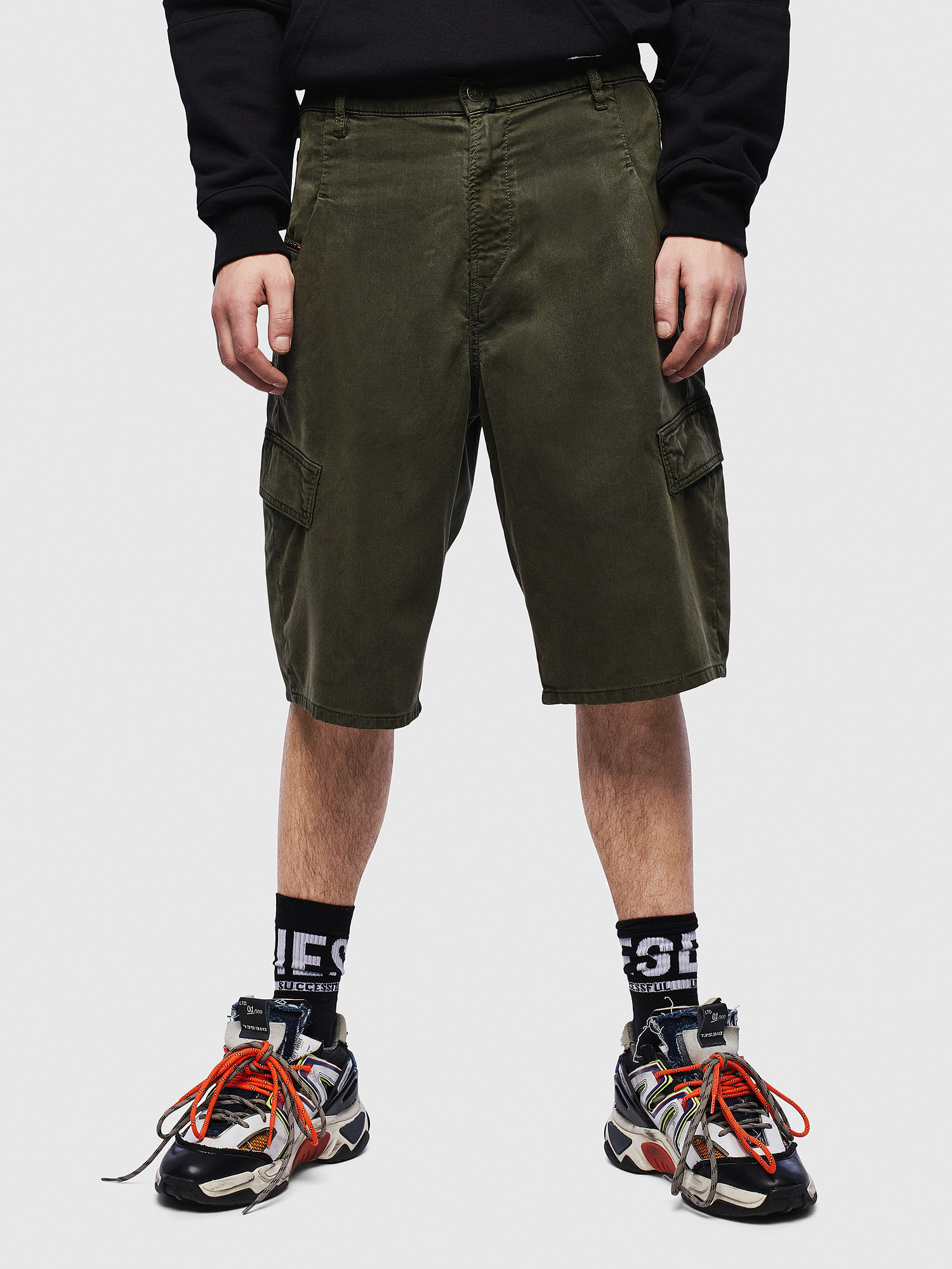 D-KRETT-SHORT JOGGJEANS, Military Green Diesel - D-KRETT-SHORT JOGGJEANS, Military Green - Shorts - Image 1