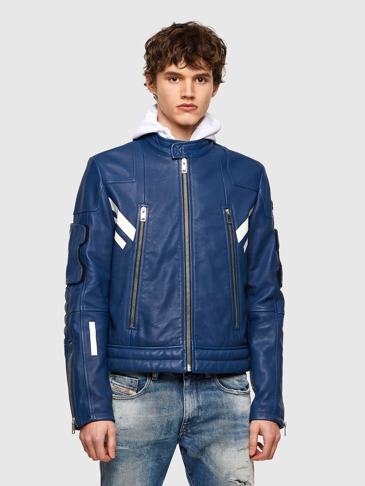 L-FULK, Blue Diesel - L-FULK, Blue - Leather jackets - Image 1
