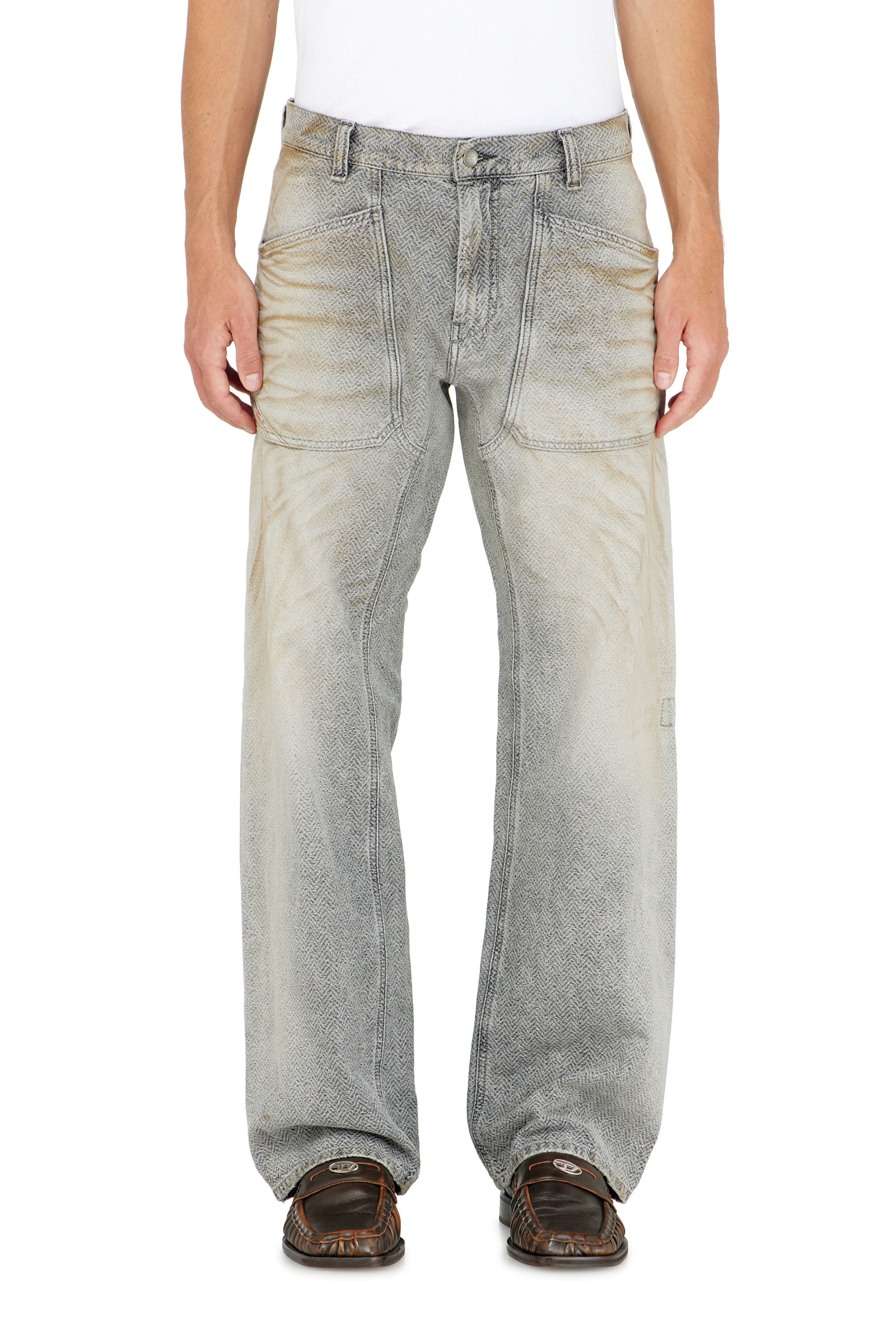 Diesel - Man's Relaxed Jeans D-Zeta 09Q11, Grey - 2