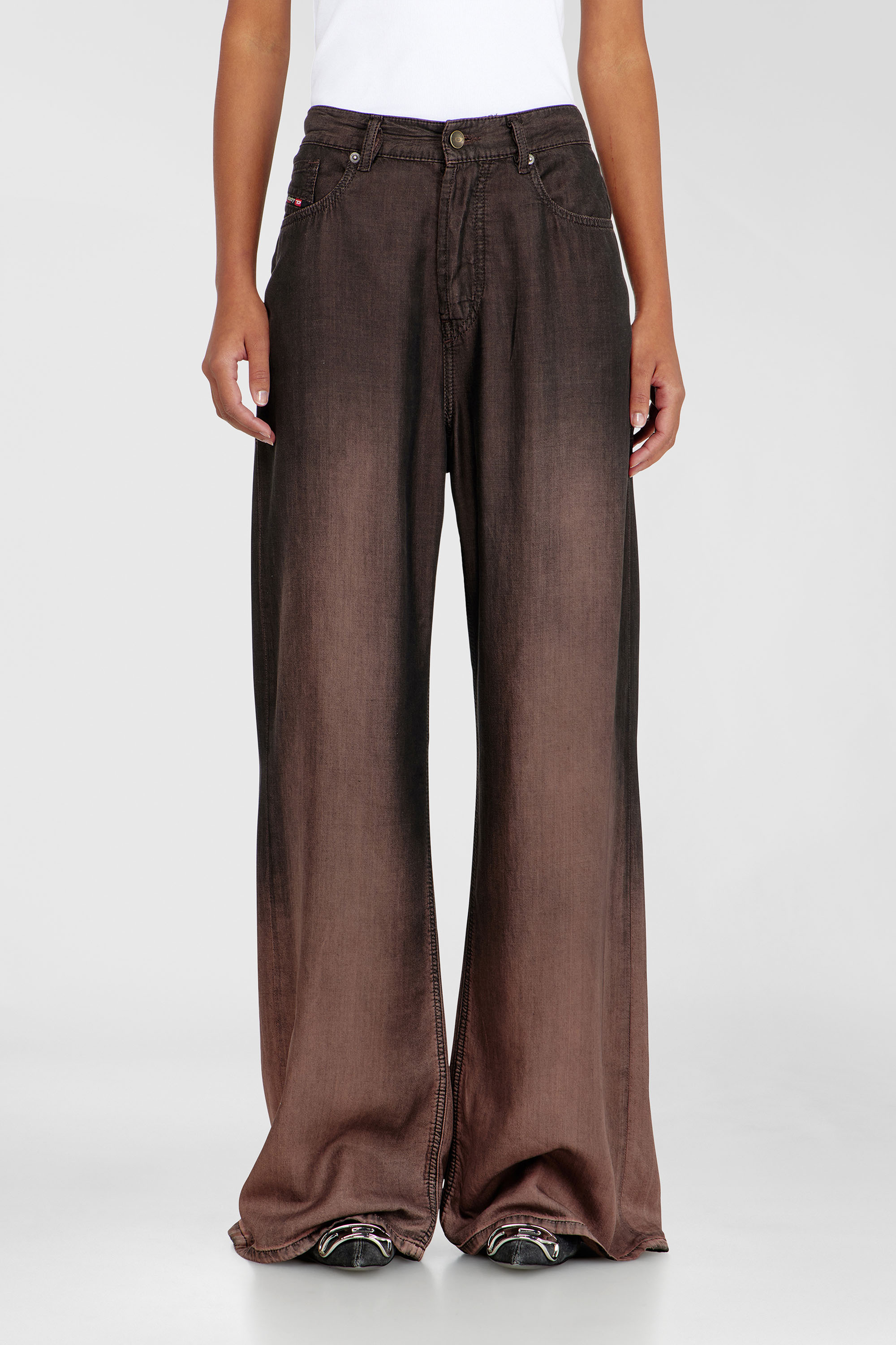 Diesel - Woman's Relaxed Jeans 1996 D-Sire 068YF, Brown - 4