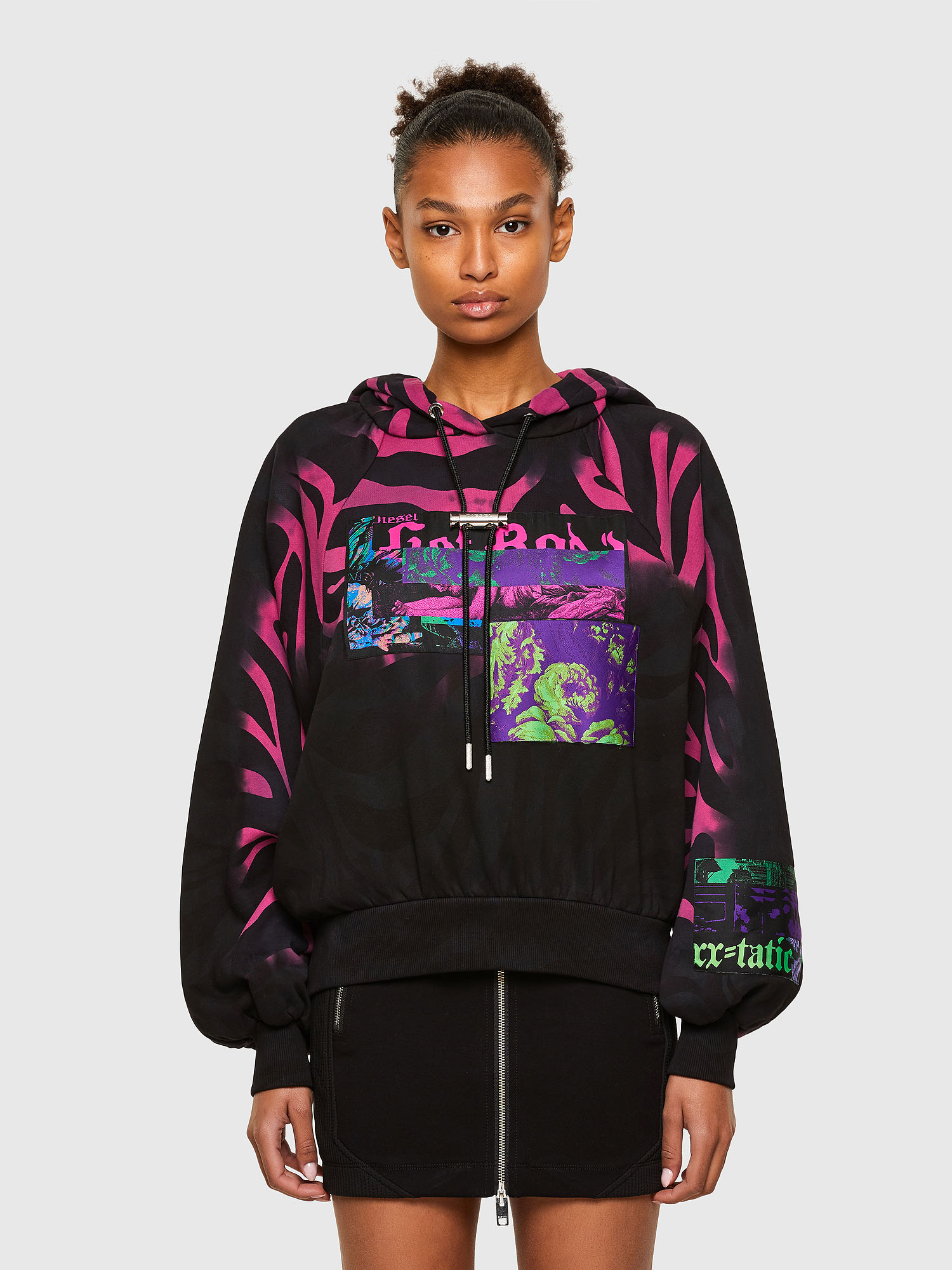 F-BIORG, Black/Pink Diesel - F-BIORG, Black/Pink - Sweaters - Image 1