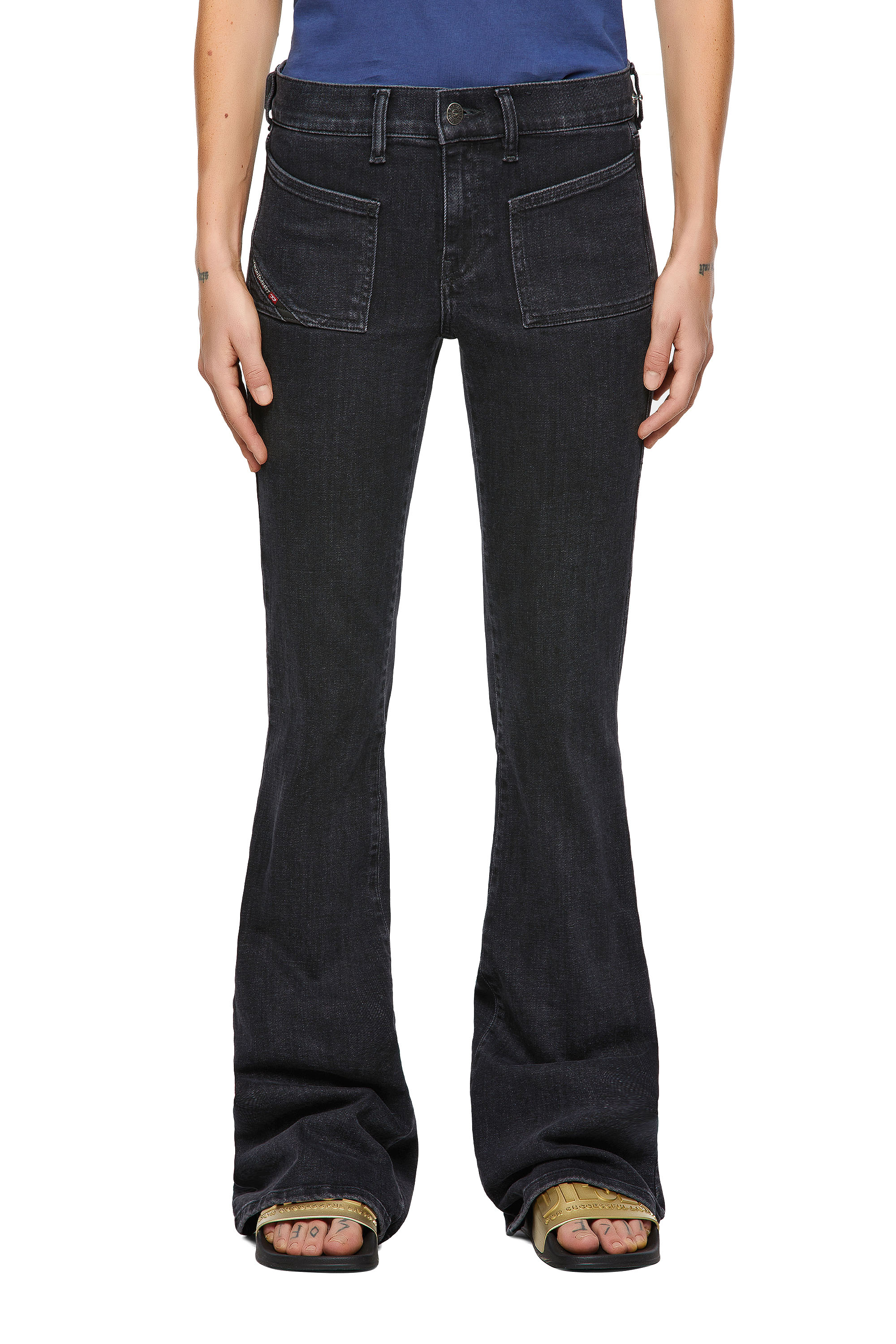 D-Ebbey 09A66, Black/Dark grey Diesel - D-Ebbey 09A66, Black/Dark grey - Jeans - Image 1