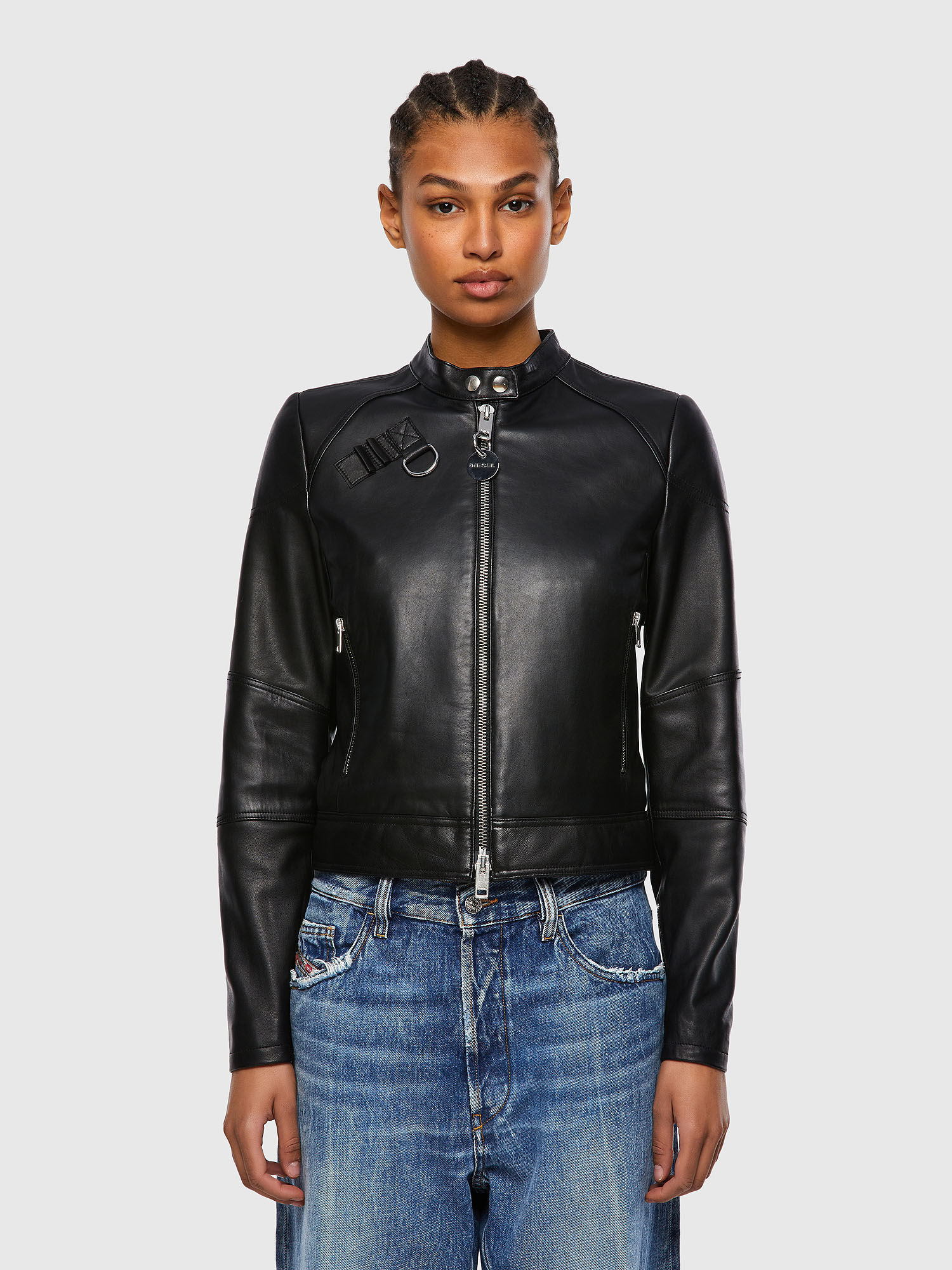 L-SUZA, Black Diesel - L-SUZA, Black - Leather jackets - Image 1