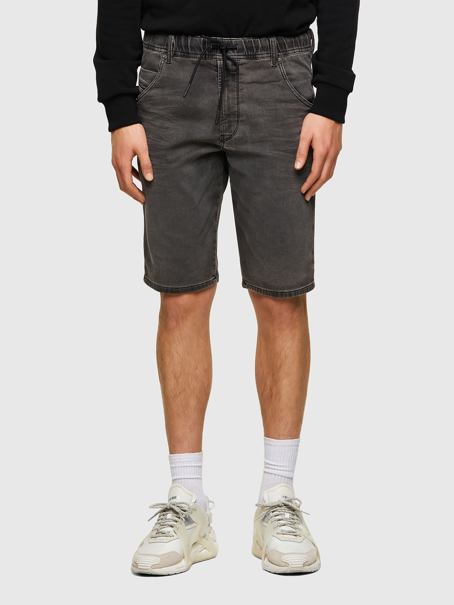 D-KROOSHORT JOGGJEANS, Black Diesel - D-KROOSHORT JOGGJEANS, Black - Shorts - Image 1