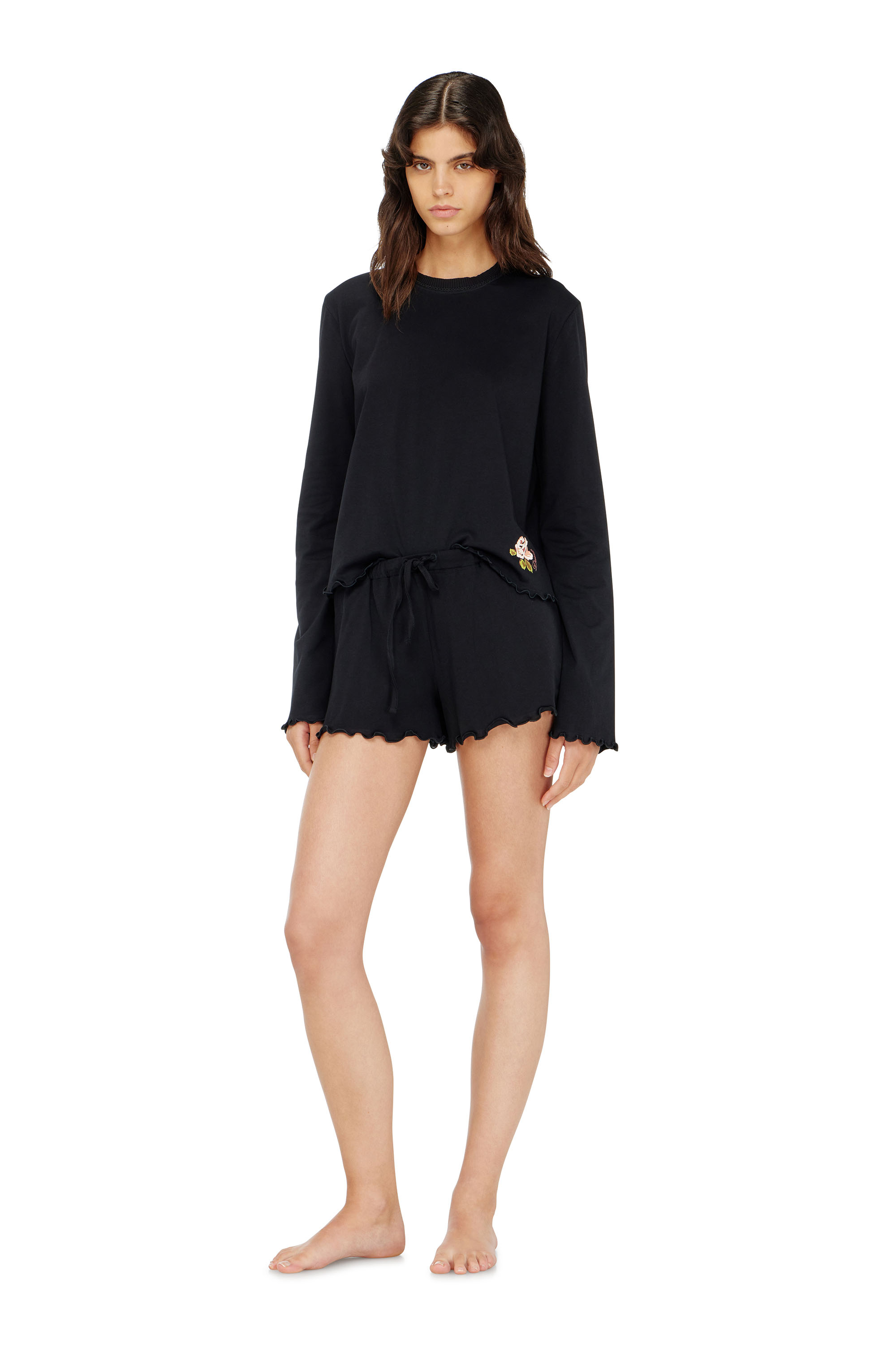 Diesel - SET-LORELAI-D-CORE, Woman's Pajama set in cotton with floral detail in null - 1