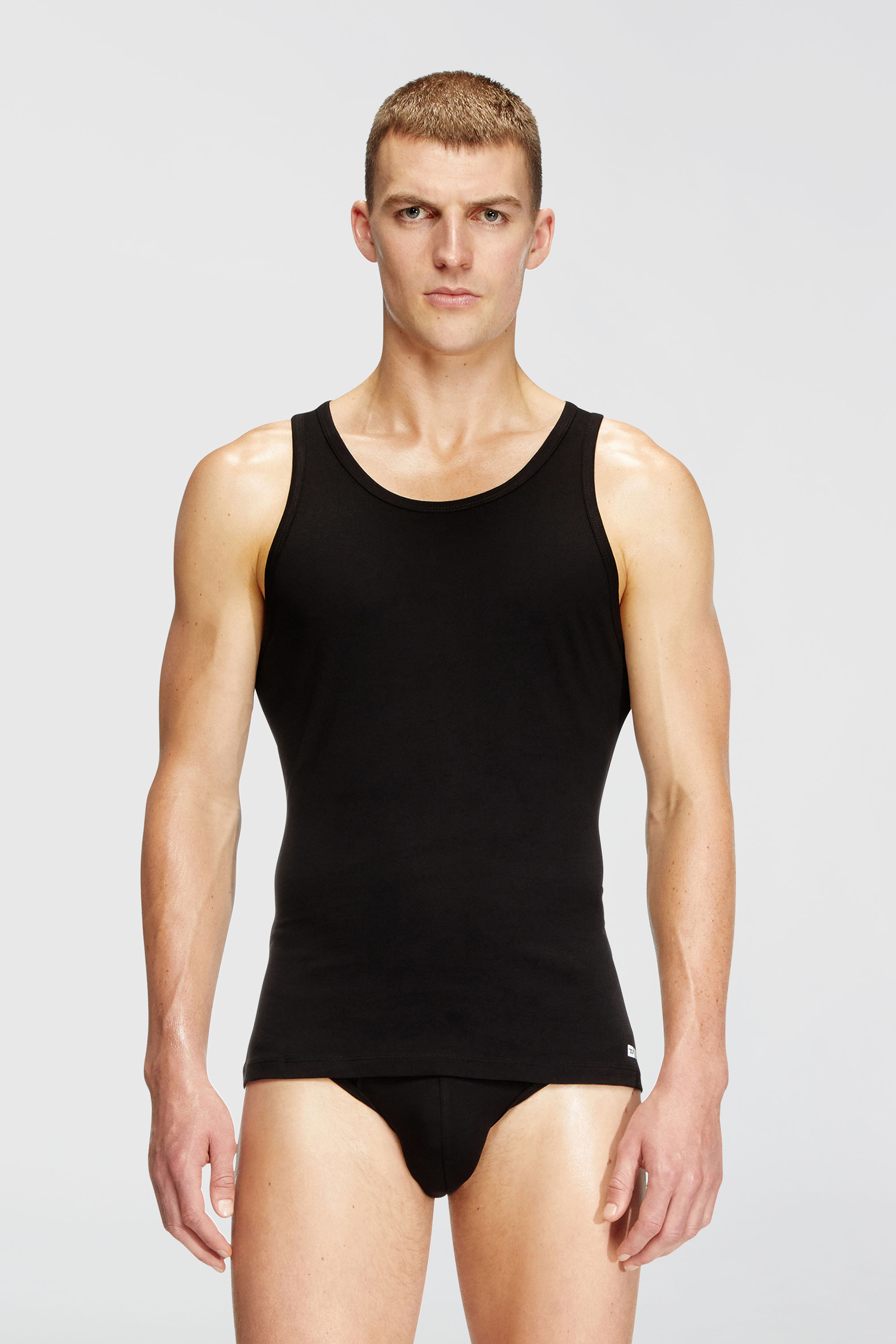 Diesel - WALTY-D-BOX-2PACK, Man's Two pack cotton tank vest in Black - 2