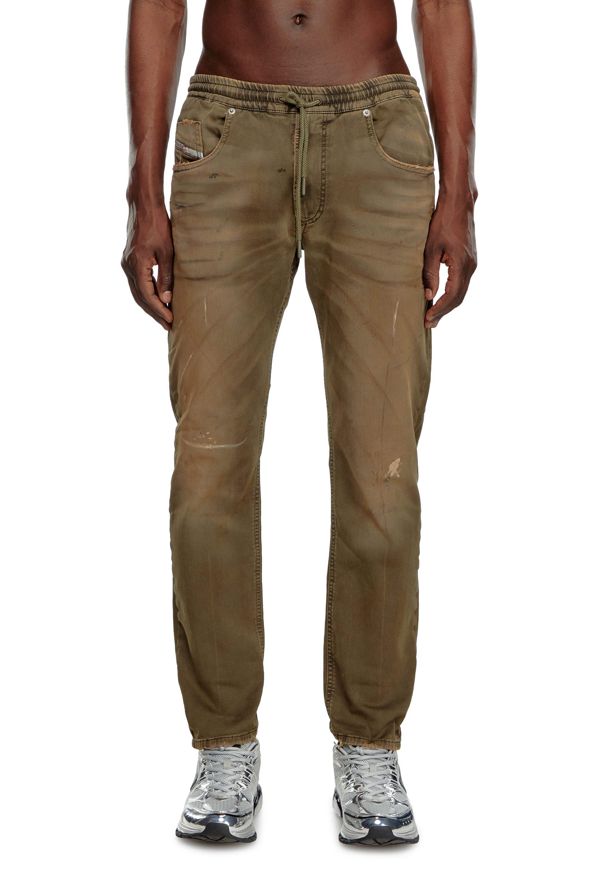 Diesel - Man's Regular 2030 D-Krooley Joggjeans&reg; 068LW, Military Green - 3