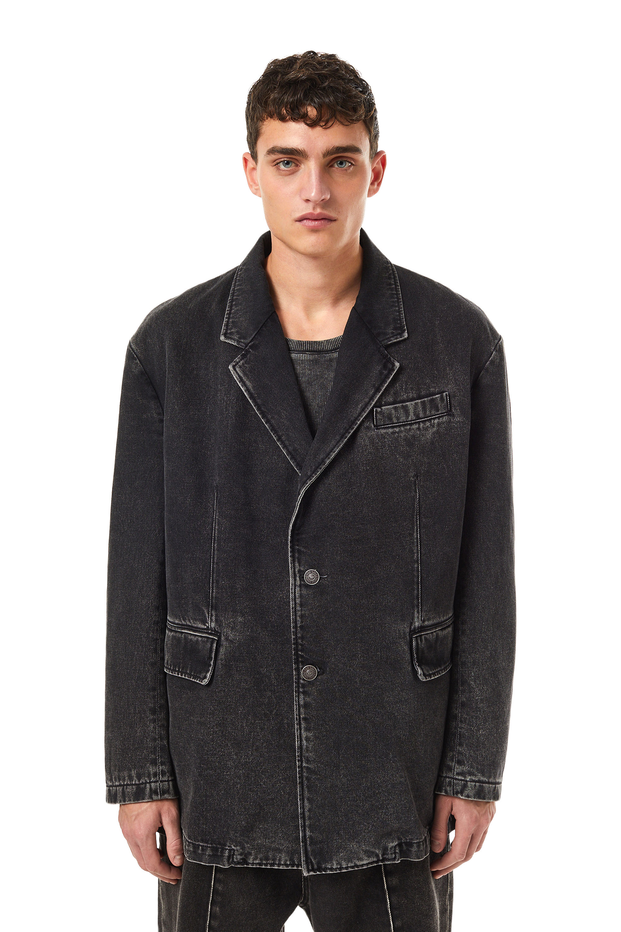 D-BLAZ, Black Diesel - D-BLAZ, Black - Denim Jackets - Image 1