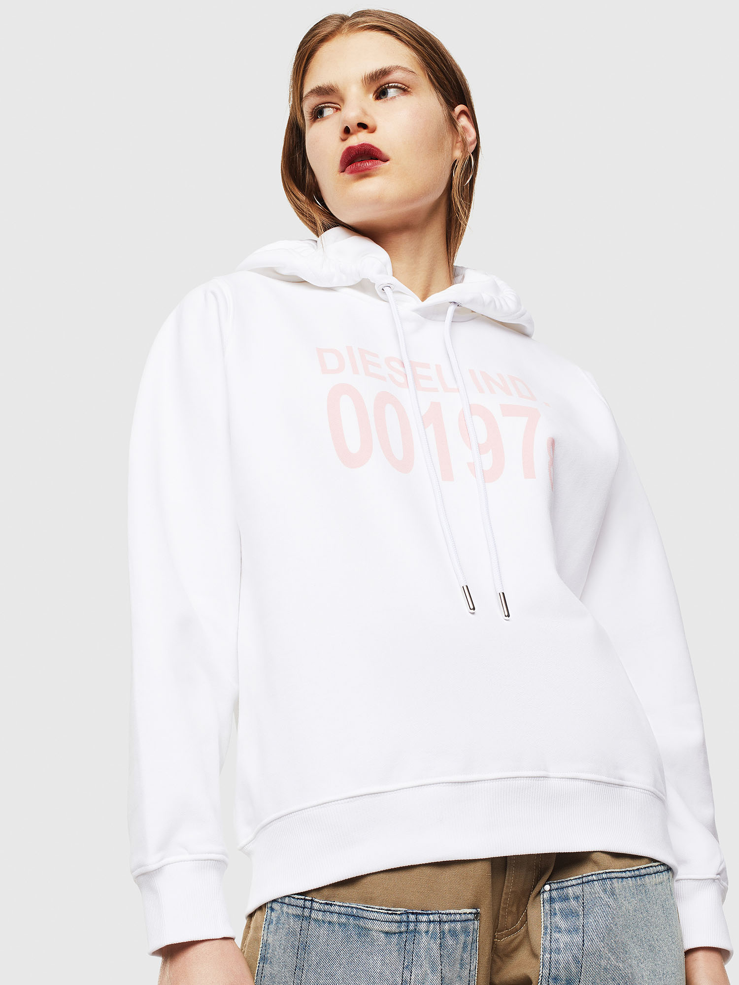 F-ANG-HOOD-J1, White Diesel - F-ANG-HOOD-J1, White - Sweaters - Image 1