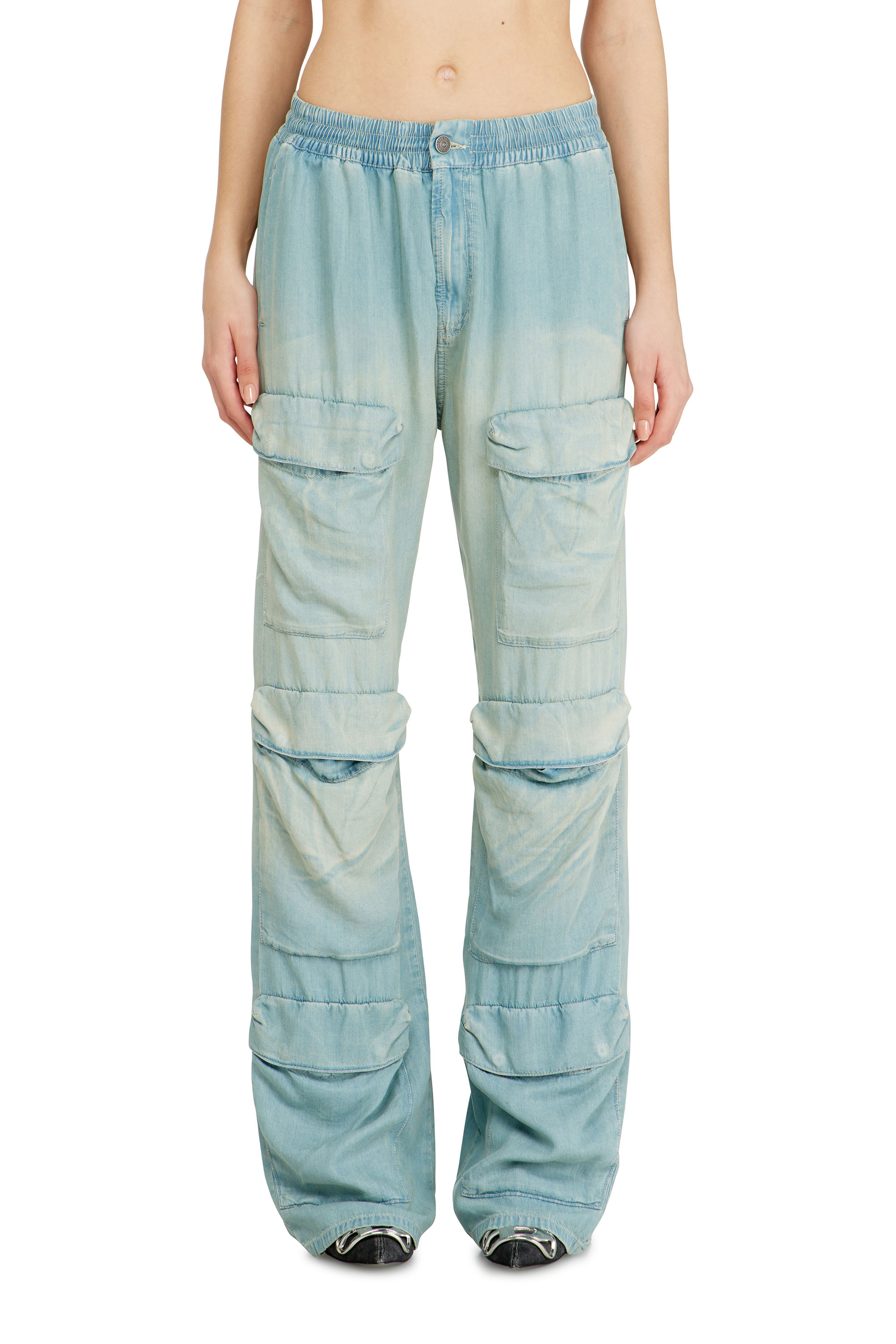 Diesel - Woman's Regular Jeans D-Pocky 0ADCF, Light Blue - 2