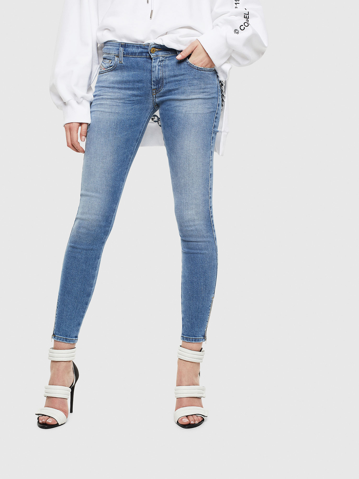 Slandy Low 0095B, Light Blue Diesel - Slandy Low 0095B, Light Blue - Jeans - Image 1