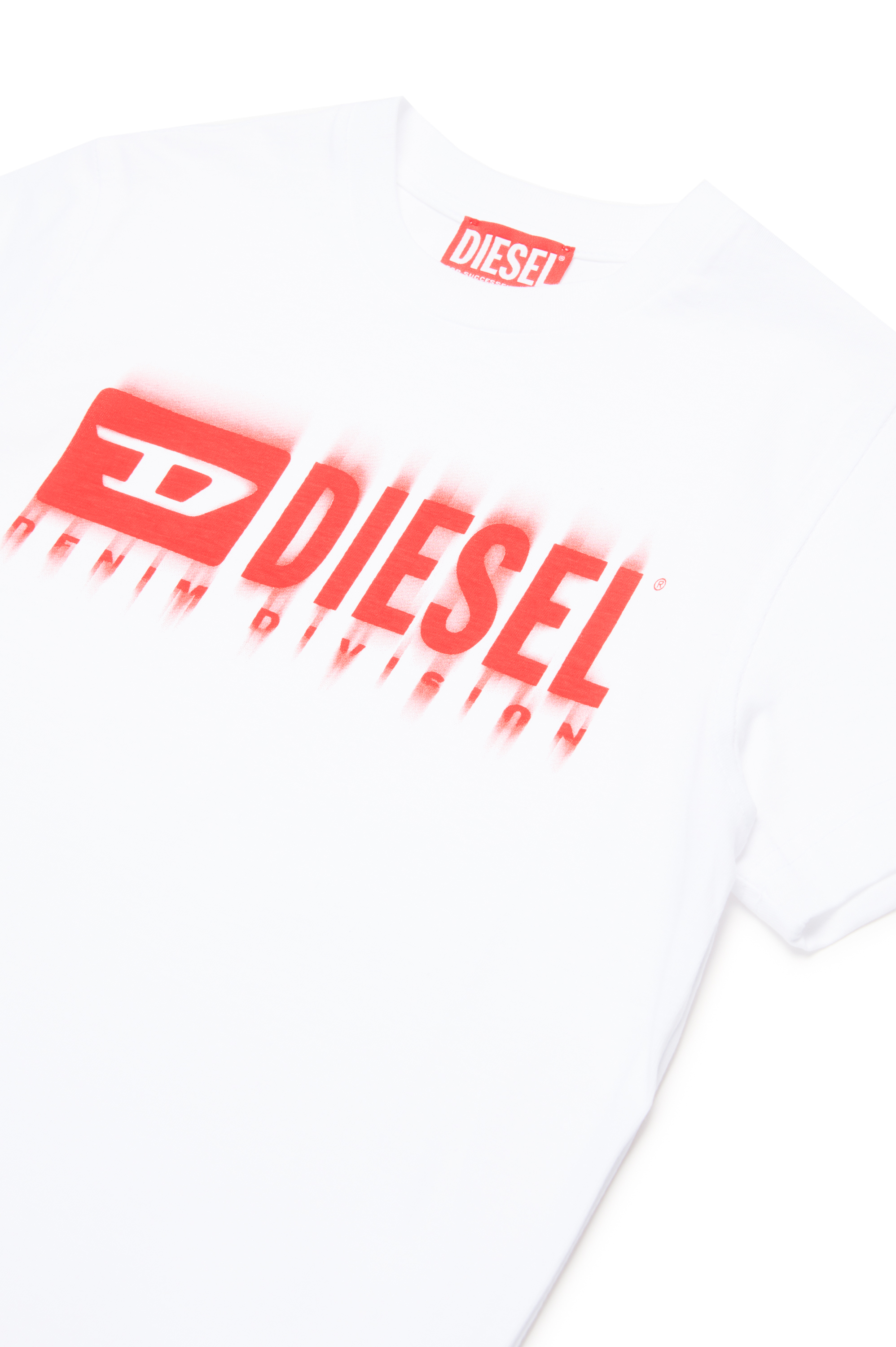 Diesel - TDIEGORL6, Man's T-shirt with smudged logo in White - 3