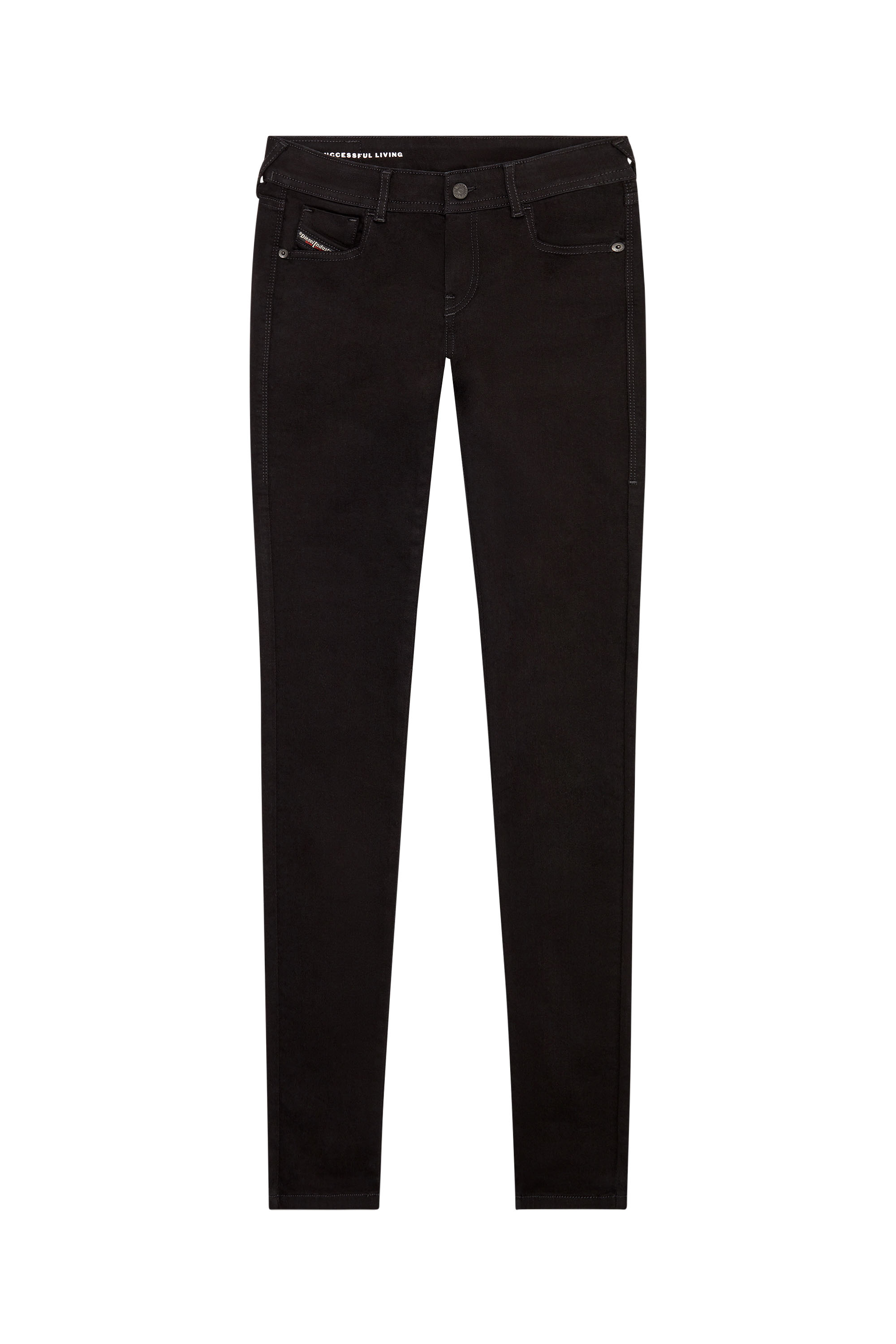 Diesel - 2018 Slandy low 069EF Super skinny Jeans, Black/Dark grey - Image 5