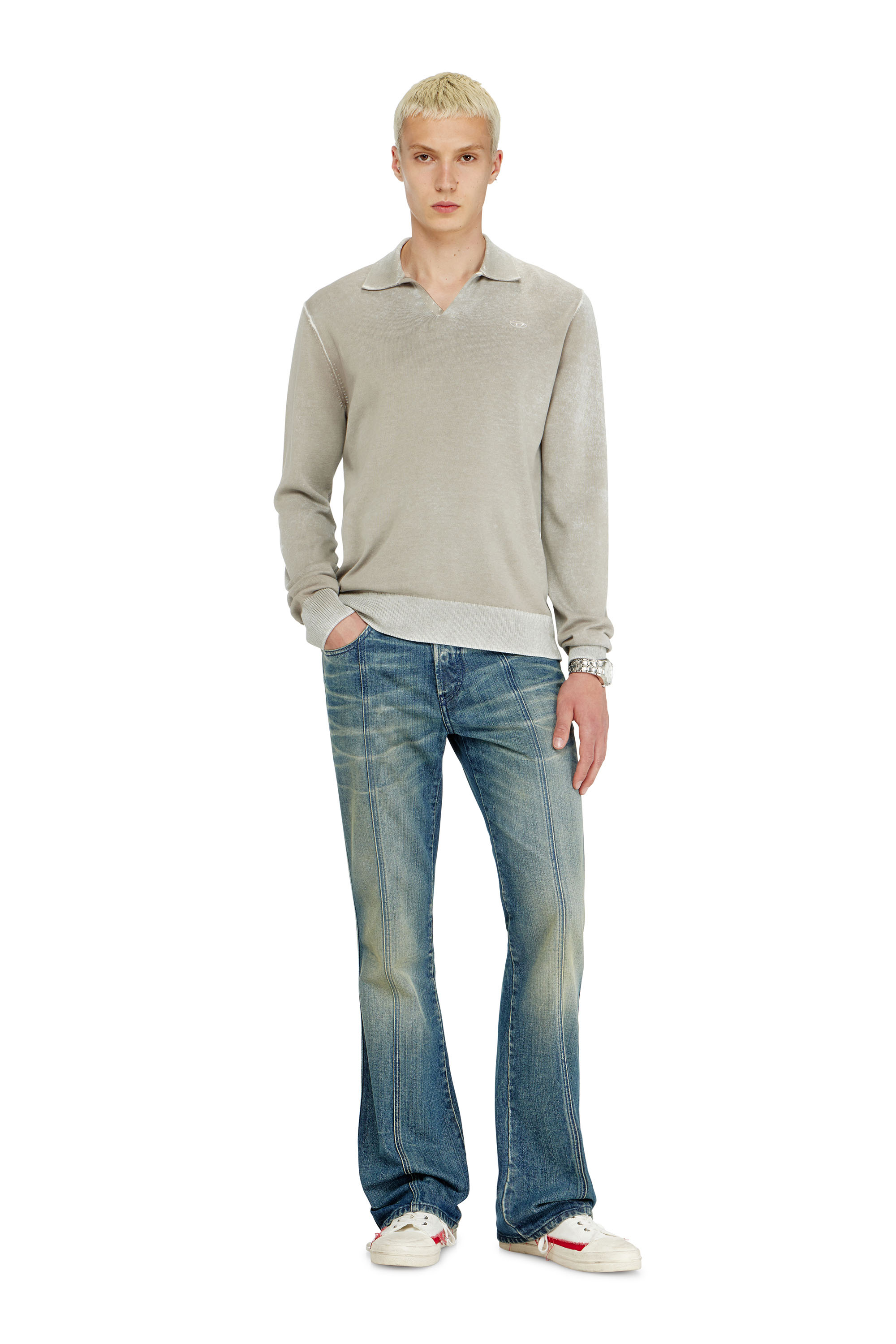 Diesel - K-LAWRENCE, Man's Polo jumper with faded reverse print in null - 4