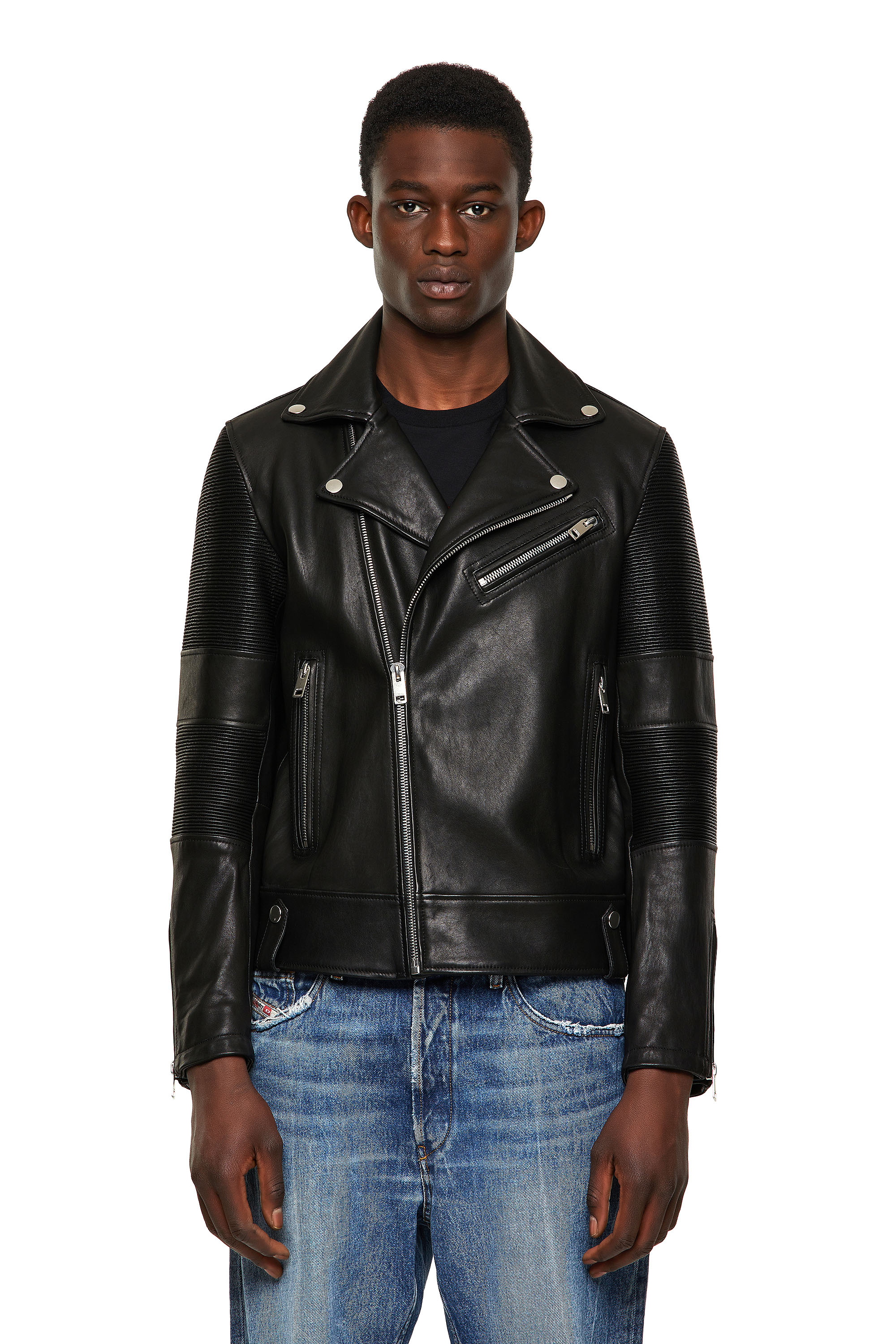 L-STARKVILLE-A, Black Diesel - L-STARKVILLE-A, Black - Leather jackets - Image 1