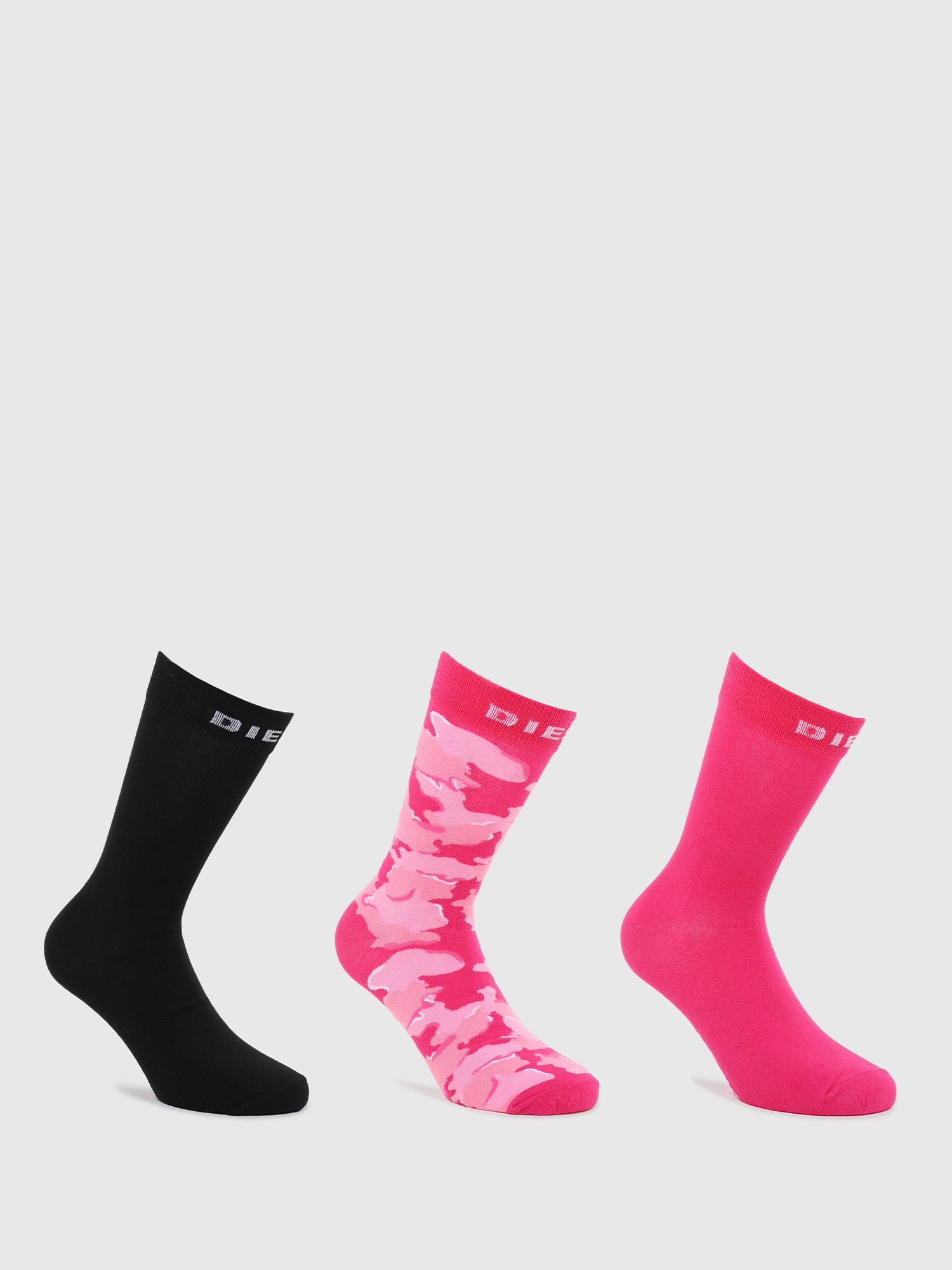 SKM-RAY-THREEPACK, Black/Pink - Socks