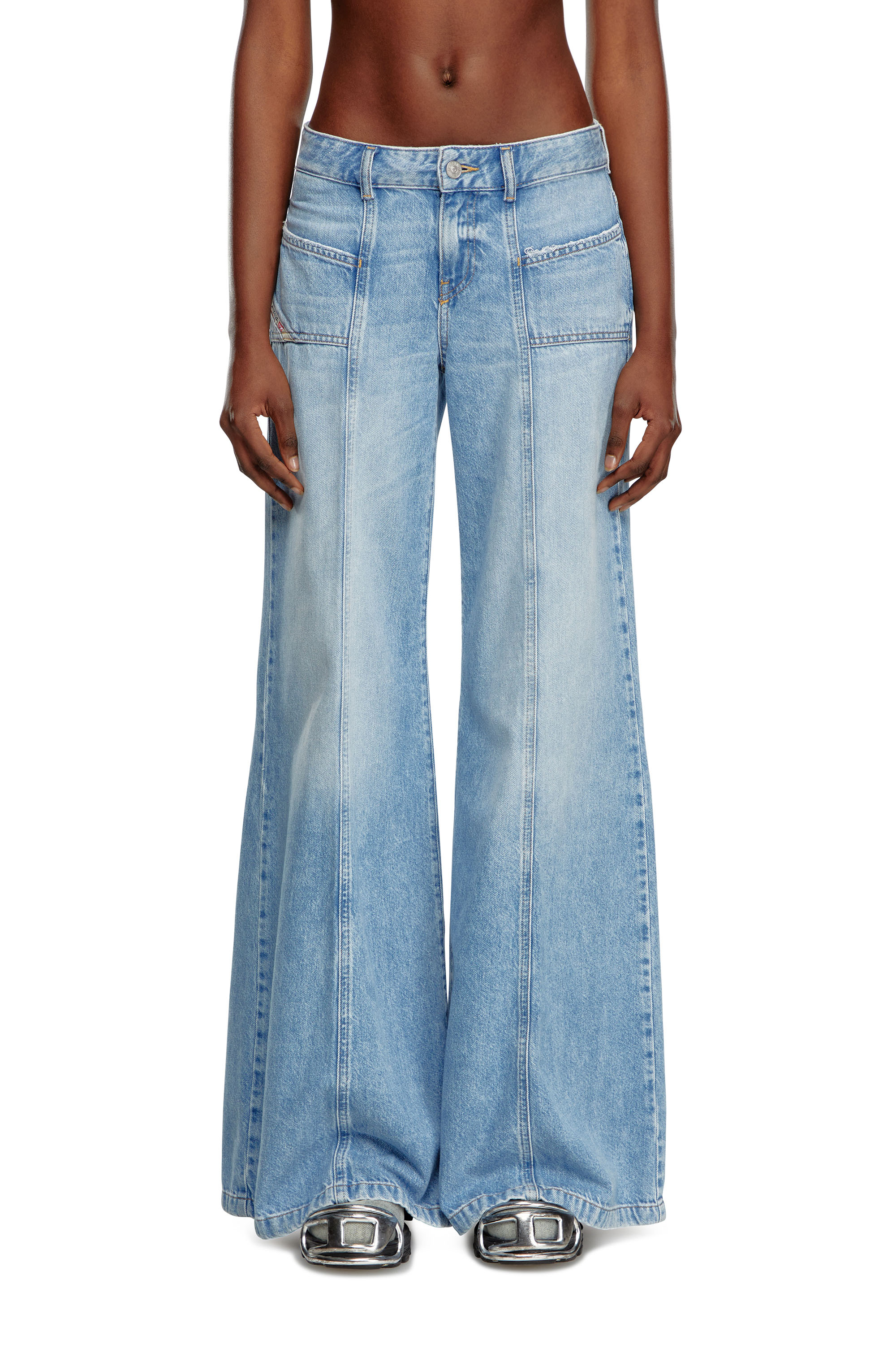 Diesel - Bootcut and Flare Jeans D-Akii 09J88, Light Blue - Image 1