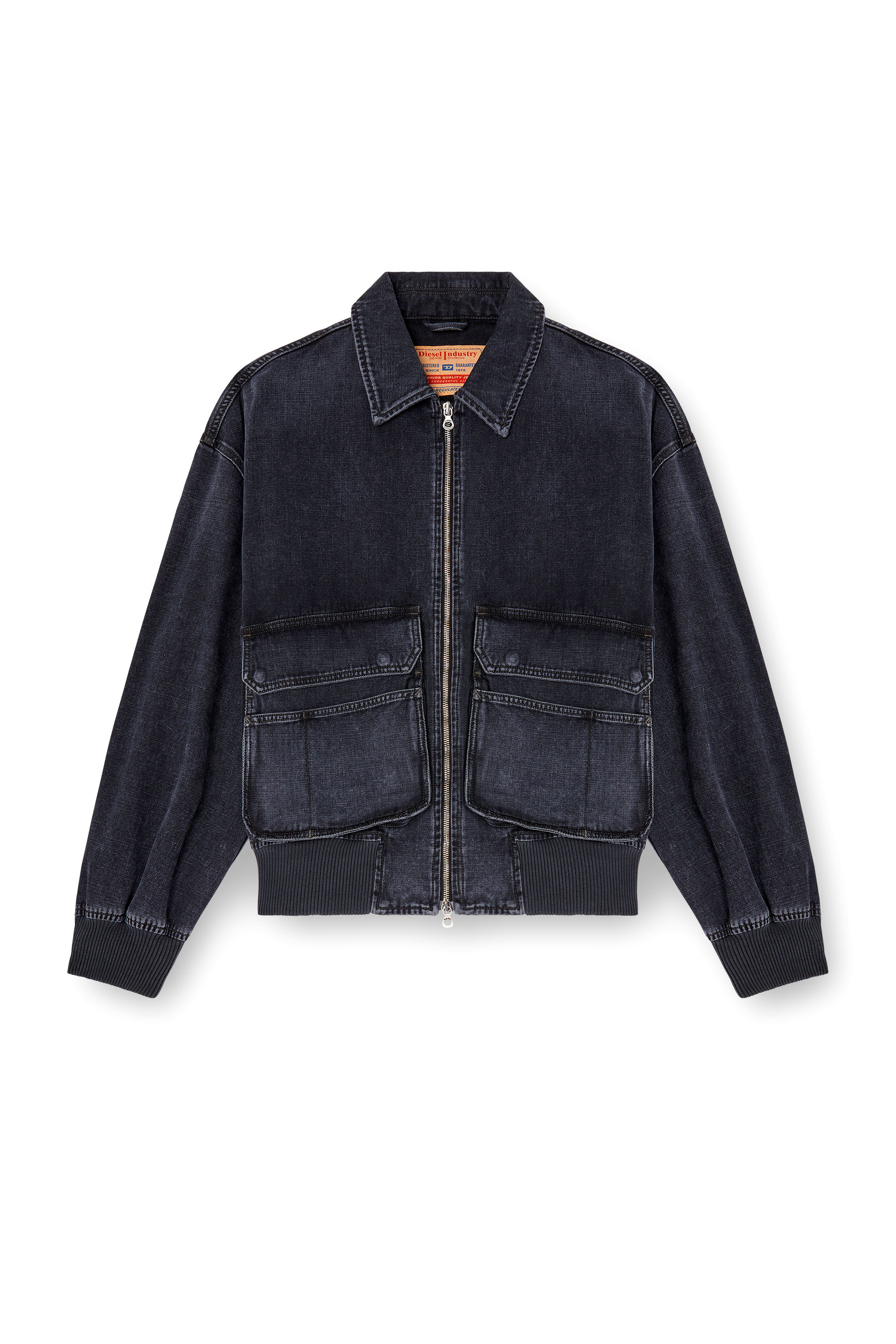 Diesel - D-KURZ, Unisex's Jacket in batavia-weave denim in Black - 2