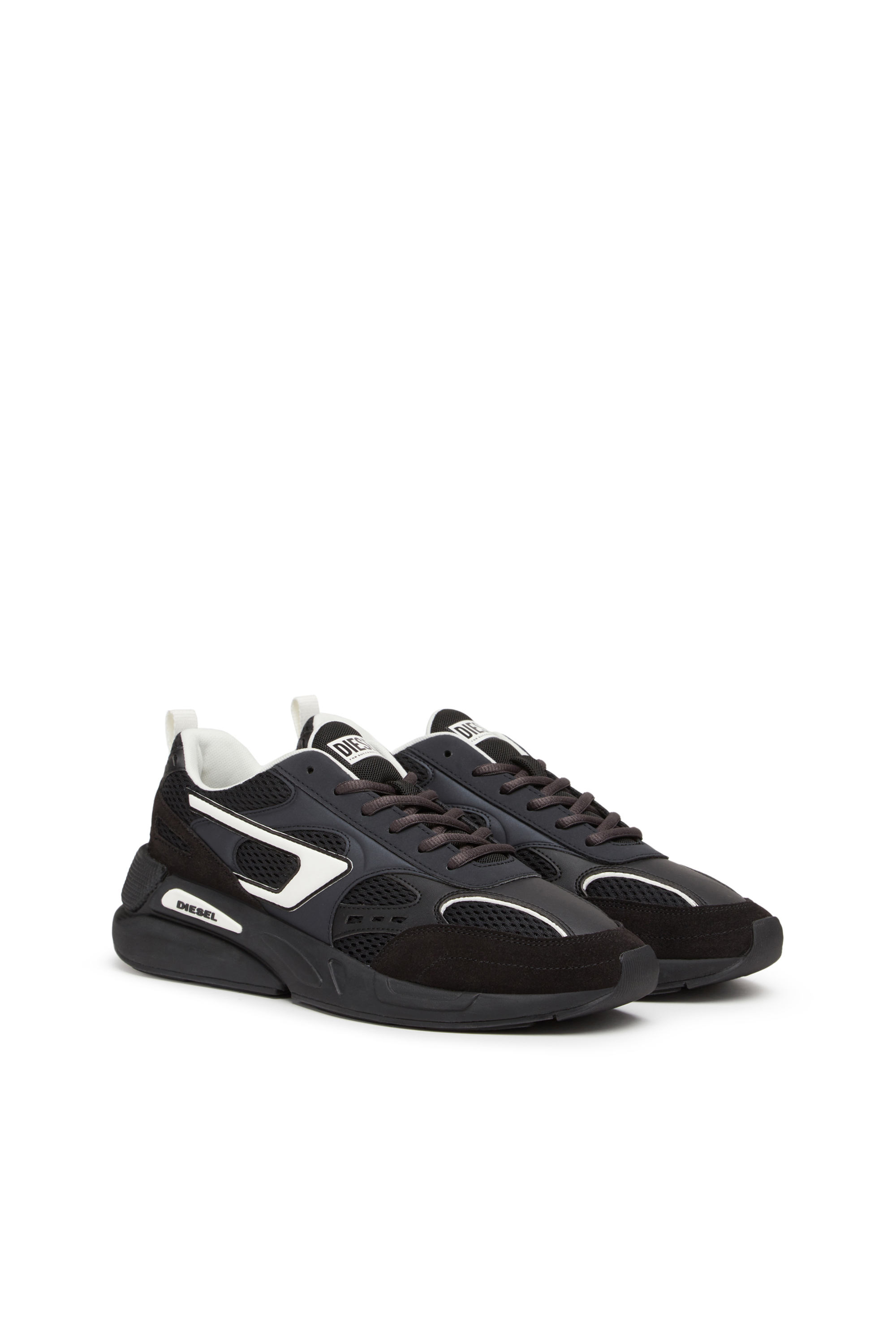 Diesel - S-SERENDIPITY SPORT, Man S-Serendipity-Sneakers in mesh and suede in Black - Image 2