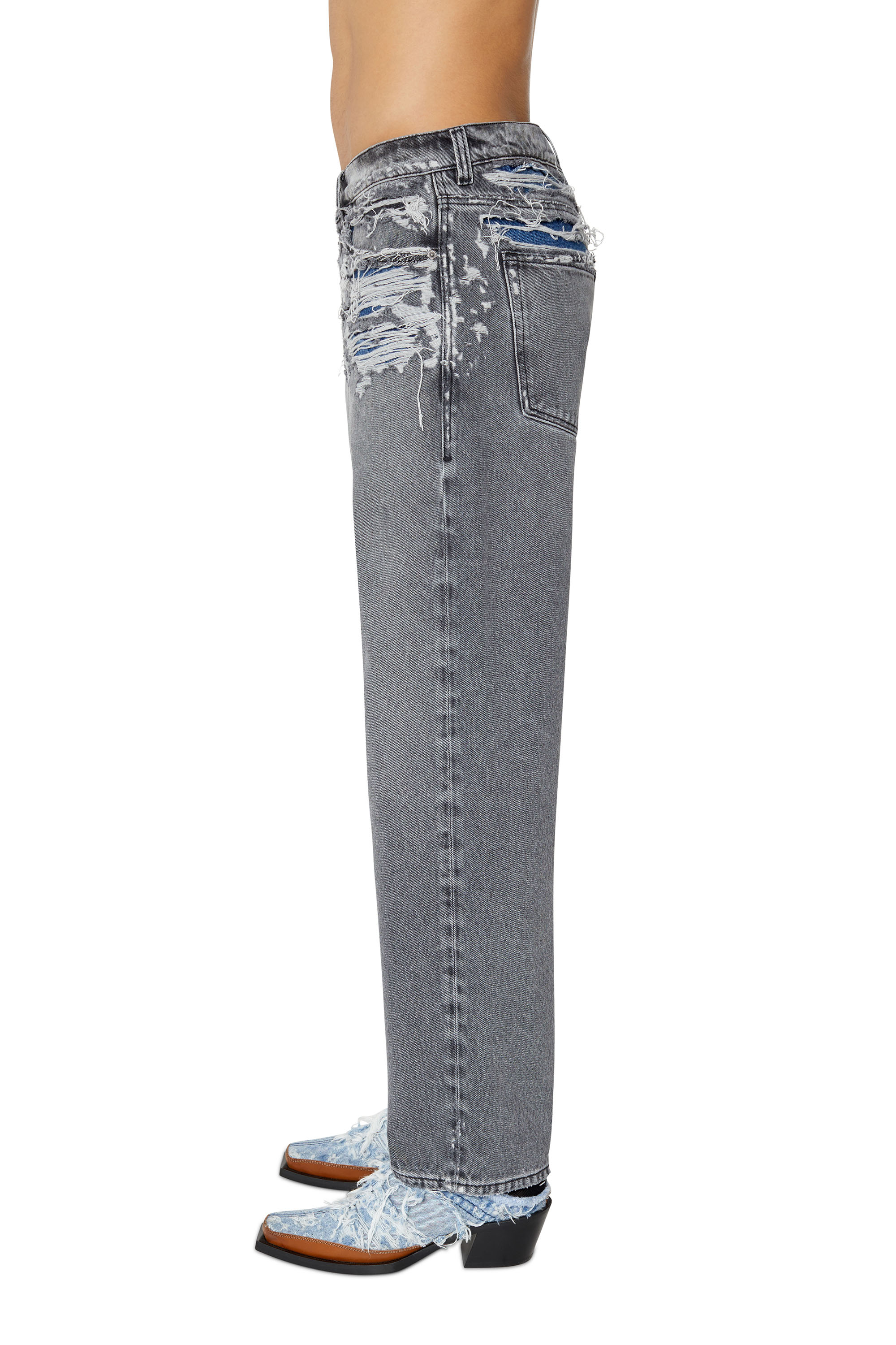 Diesel - 2010 D-Macs 007J4 Straight Jeans, Black/Dark grey - Image 4