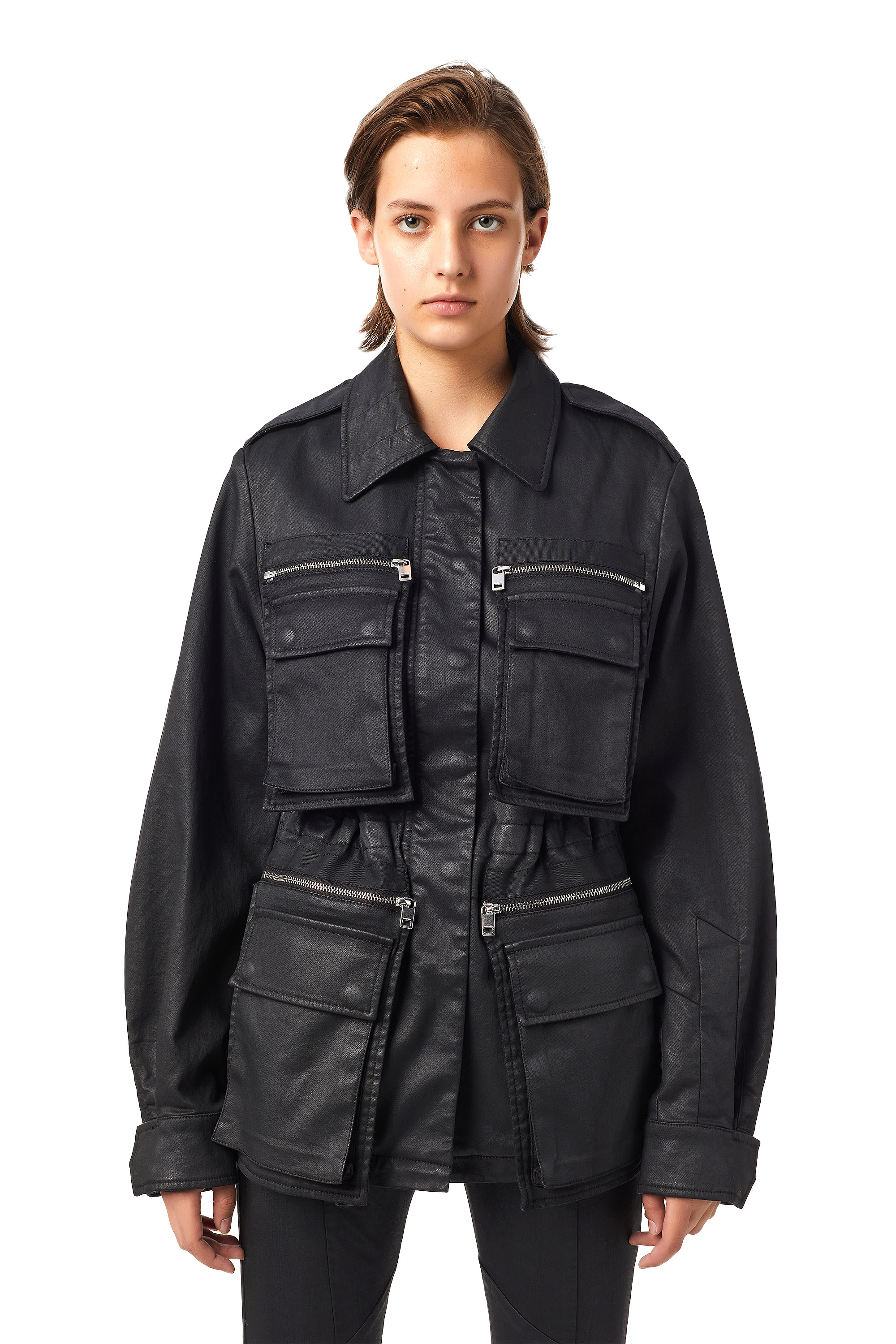 D-CLAUDIA-SP JOGGJEANS, Black Diesel - D-CLAUDIA-SP JOGGJEANS, Black - Denim Jackets - Image 1