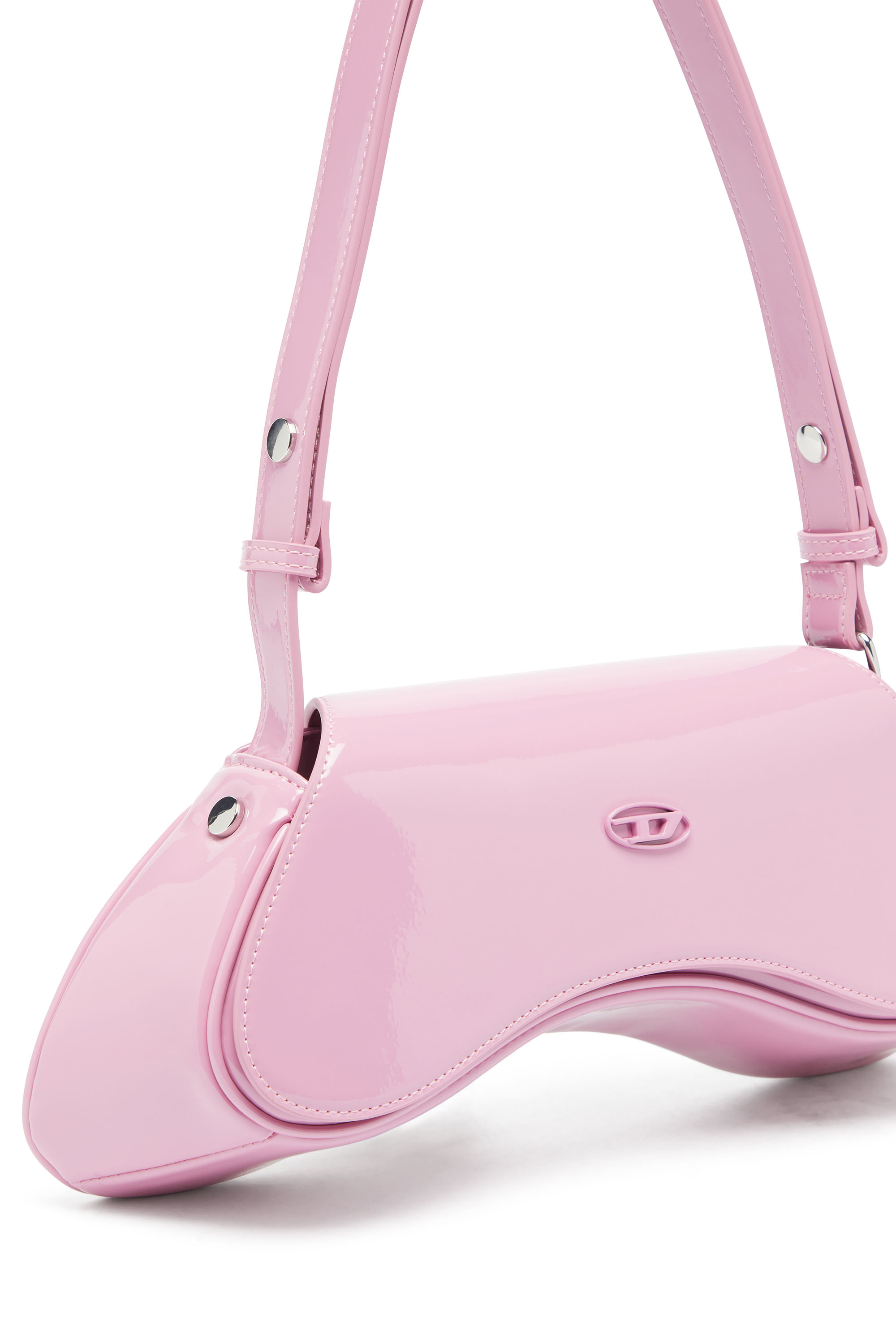 Diesel - PLAY CROSSBODY, Woman's Play-Glossy crossbody bag in Pink - 5