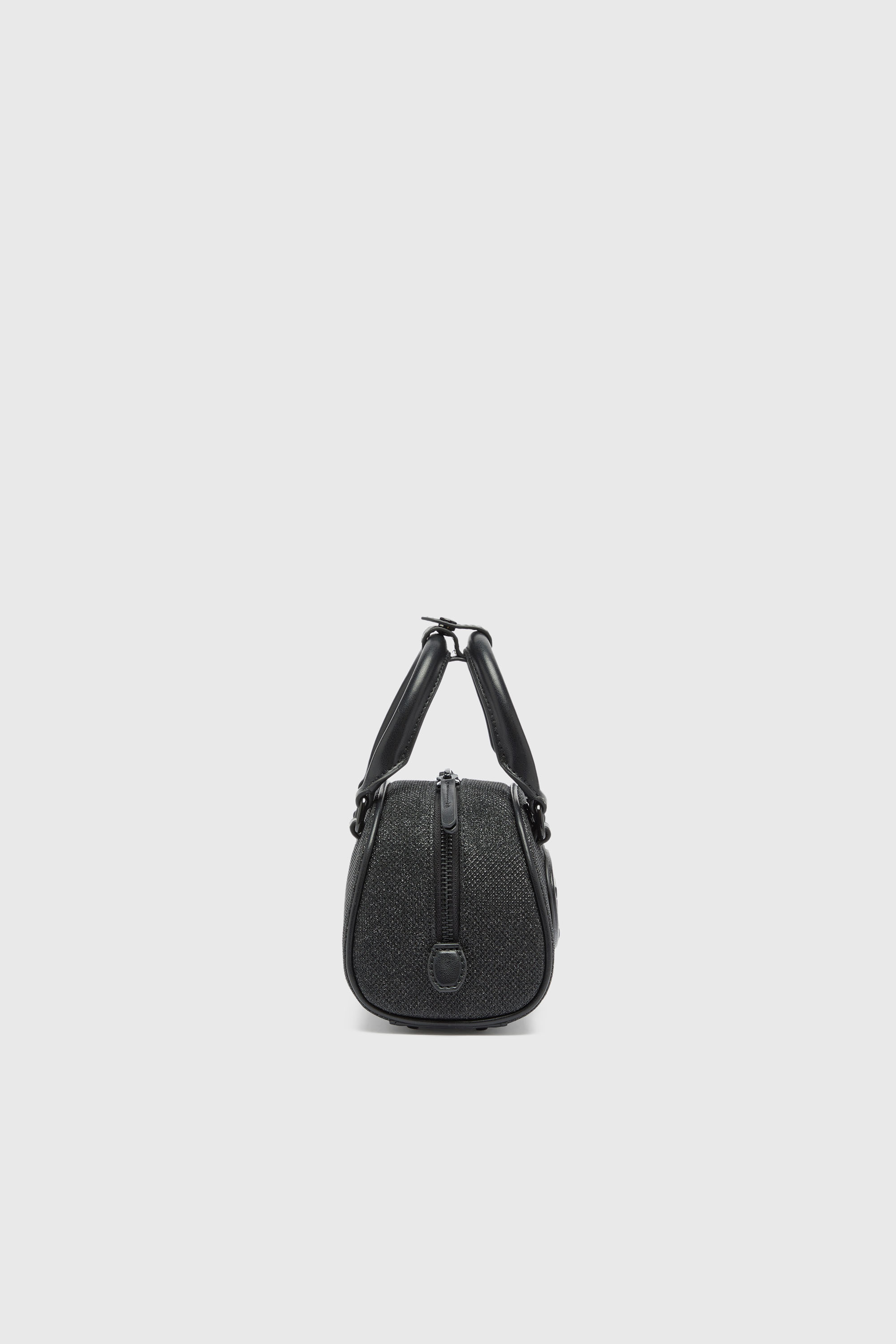 Diesel - 1DR DOME CROSSBODY, Woman's 1DR Dome- Small bowling bag in Lurex fabric in Black - 4