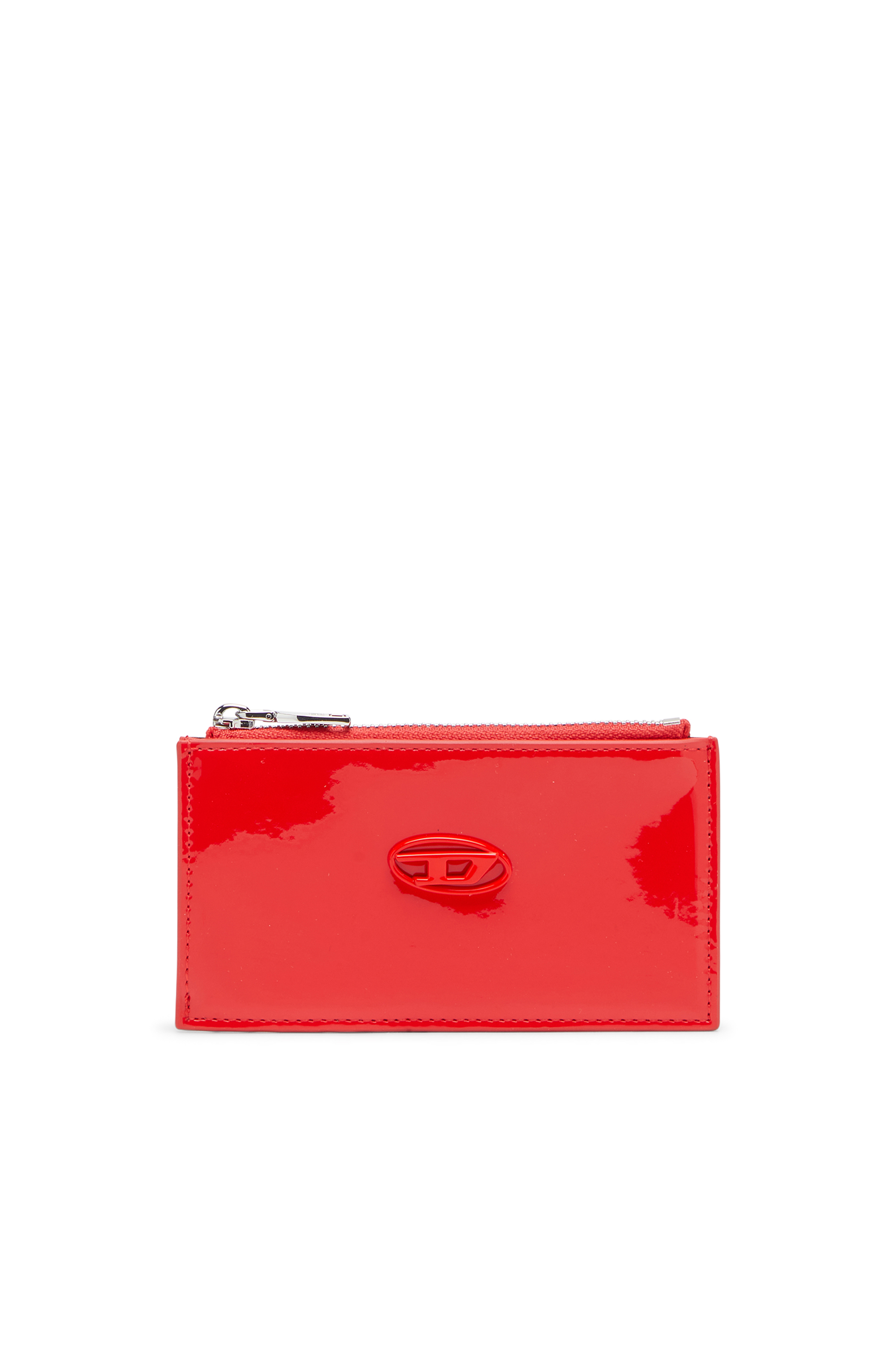 Diesel - PLAY CARD HOLDER III, Woman's Card holder with glossy finish in Red - 1