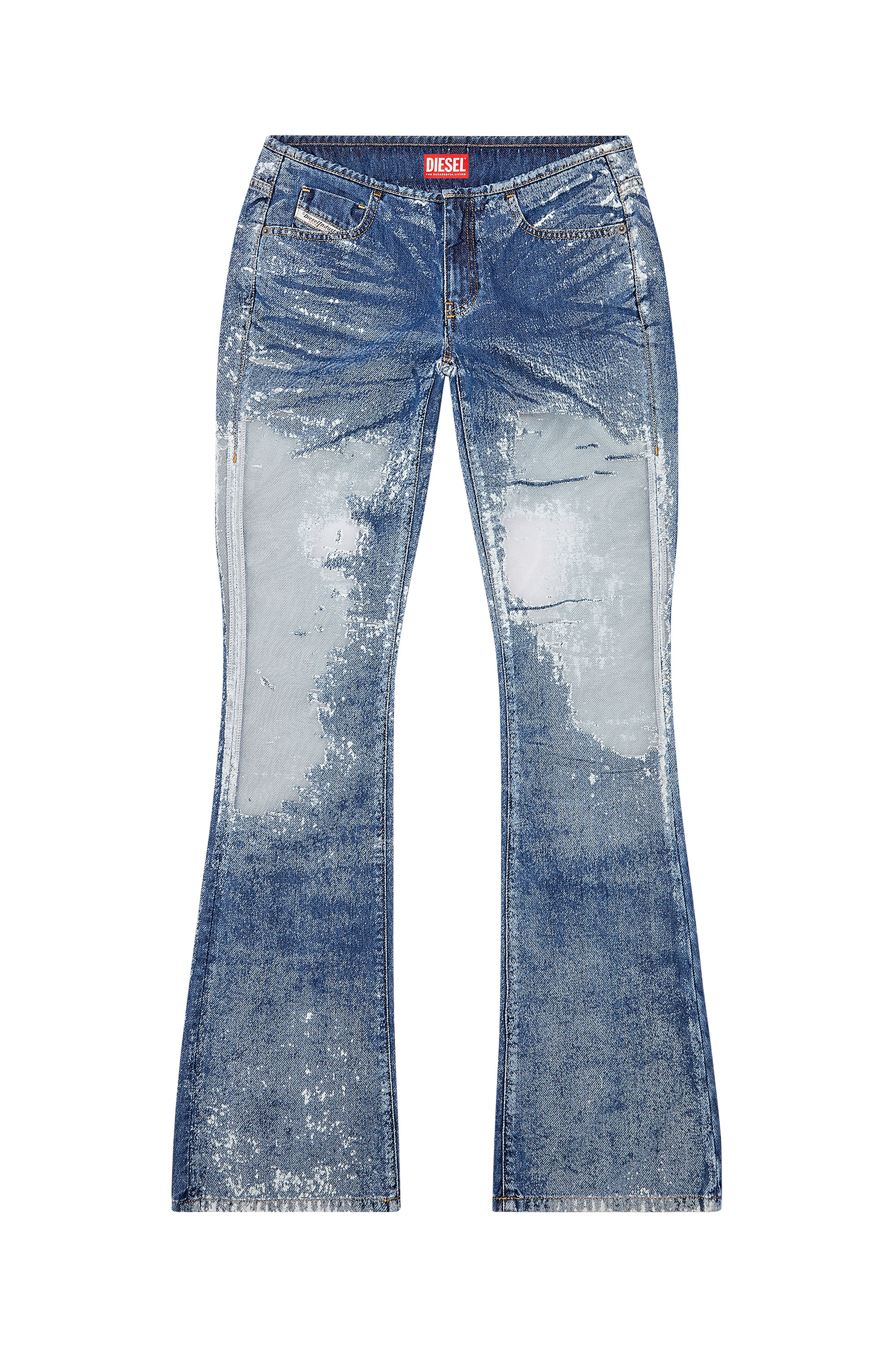 Diesel - Bootcut and Flare Jeans D-Shark 068JH, Medium blue - Image 6