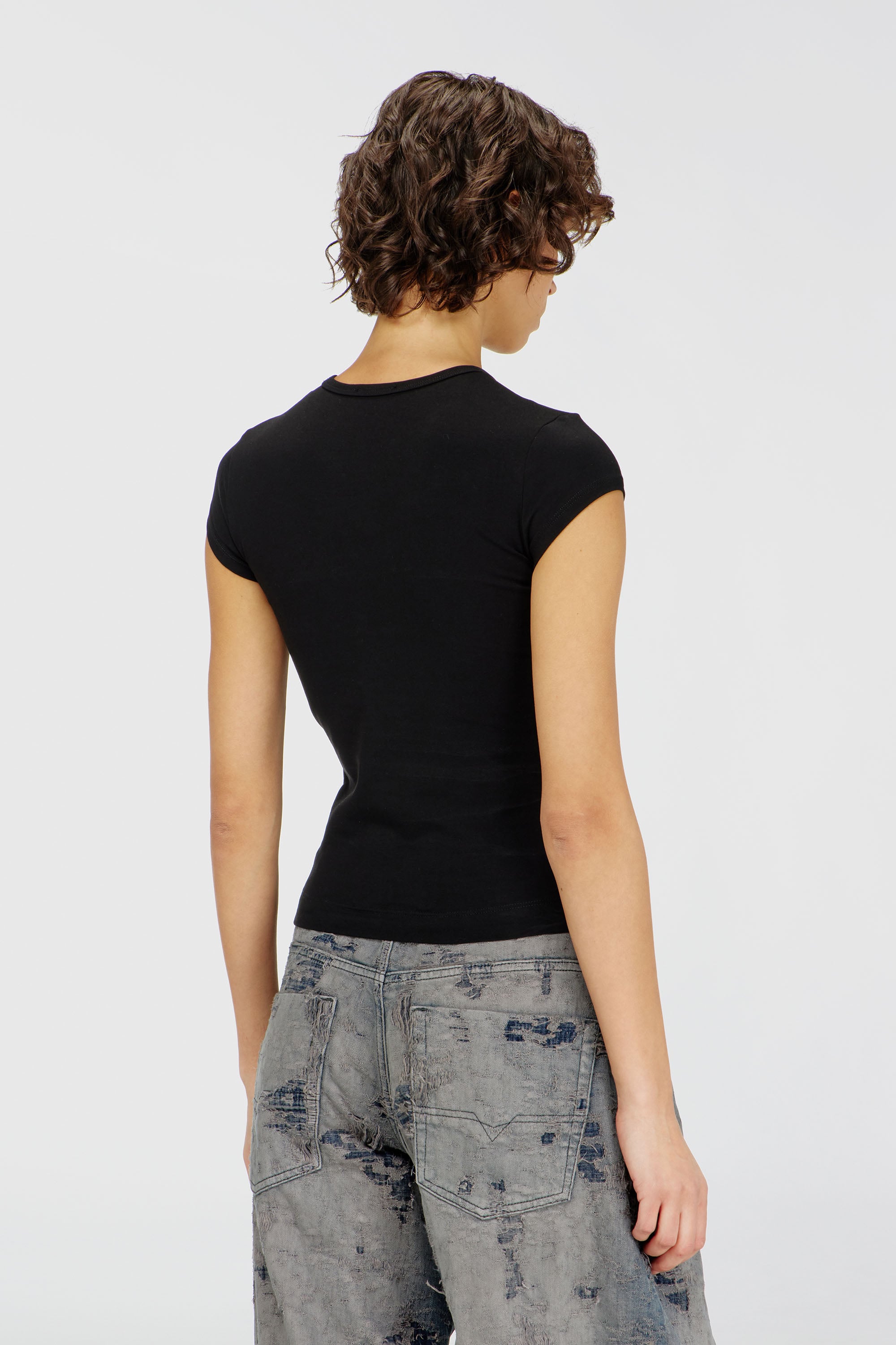 T-ANGIE Woman: Cotton T-shirt with cut-out D logo | Diesel {{Country}}