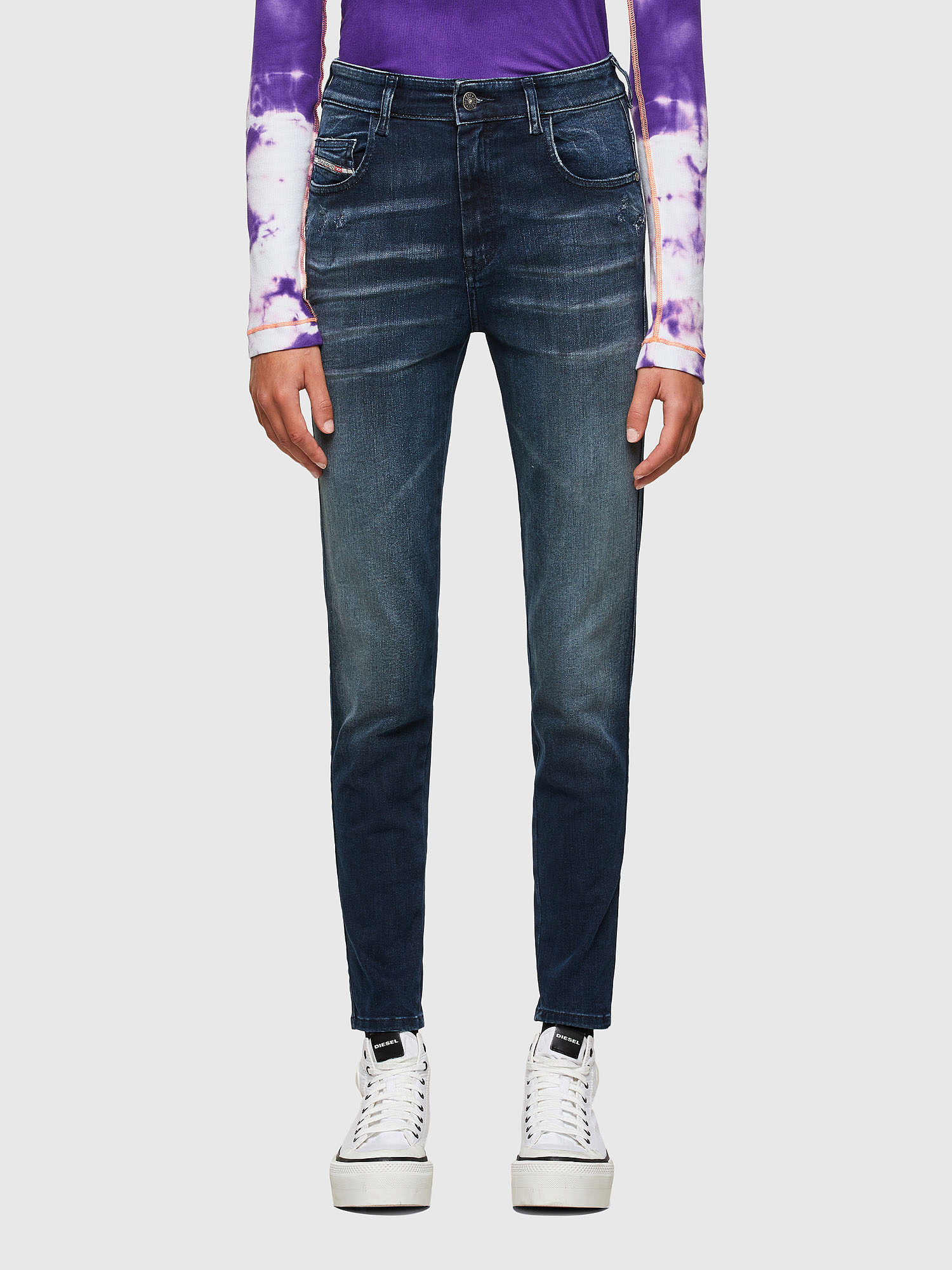 Slandy High 009JH, Dark Blue Diesel - Slandy High 009JH, Dark Blue - Jeans - Image 1