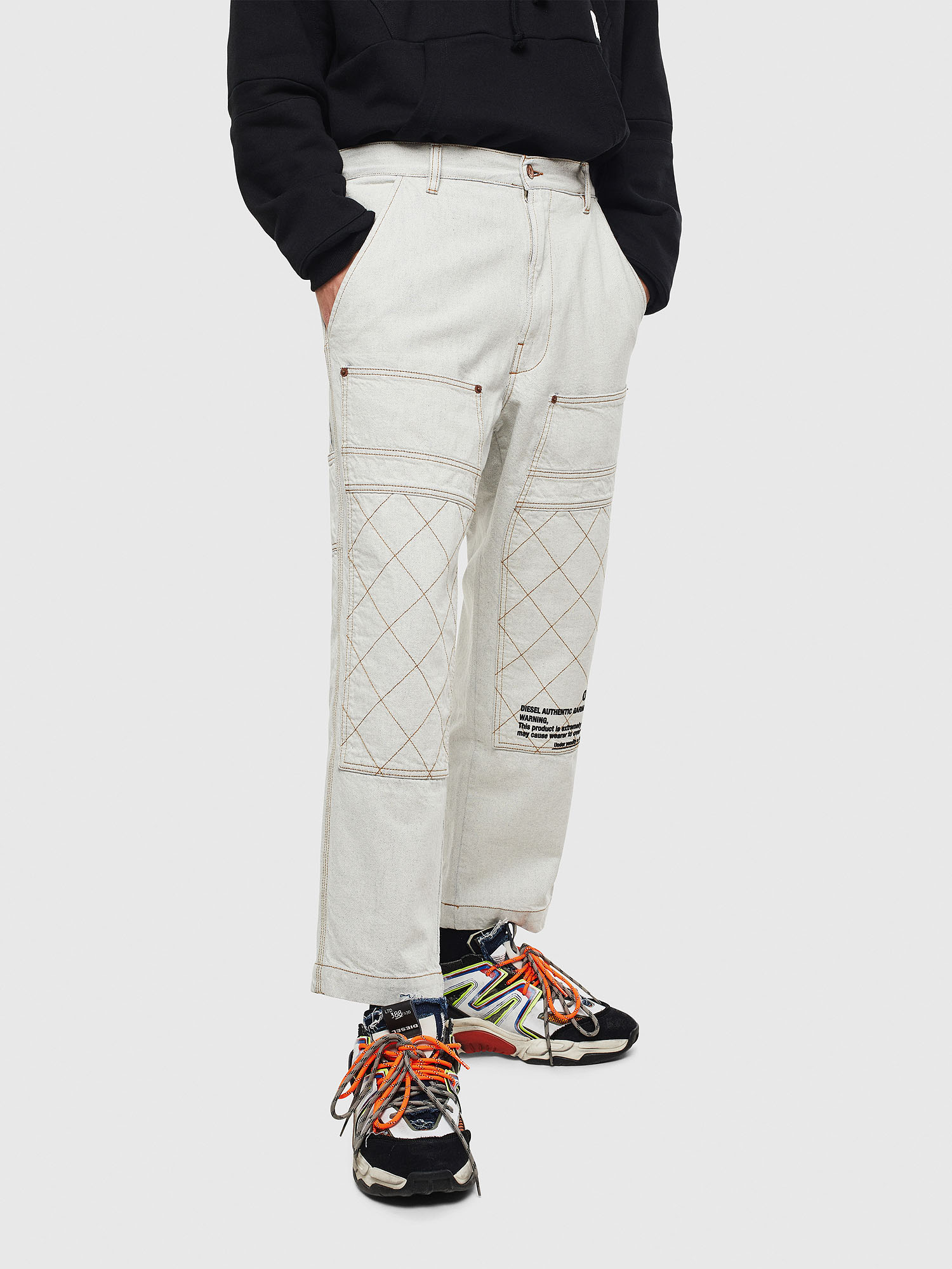 D-FRAK, White Diesel - D-FRAK, White - Pants - Image 1