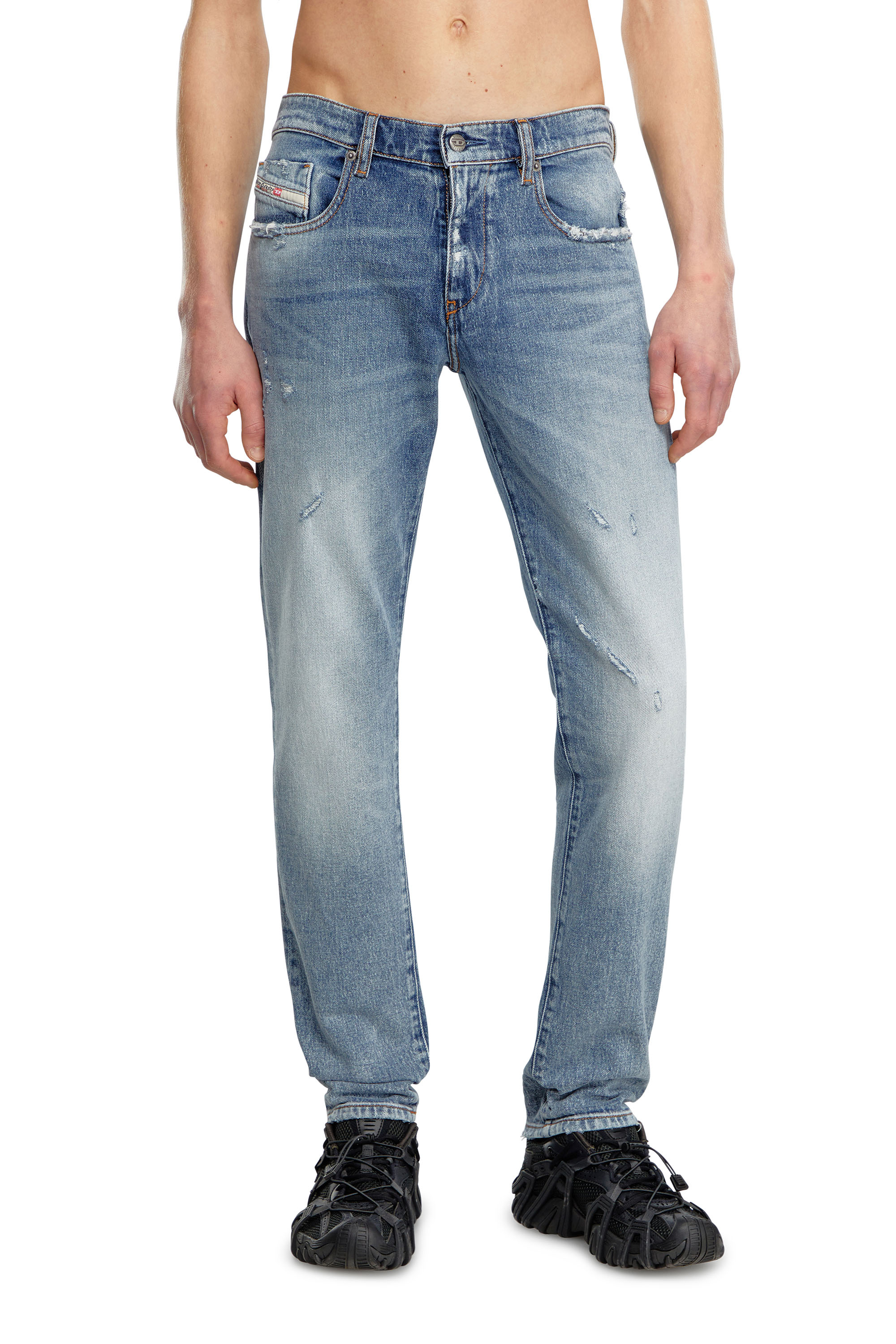 Diesel - Man Slim Jeans 2019 D-Strukt 09J57, Medium blue - Image 2