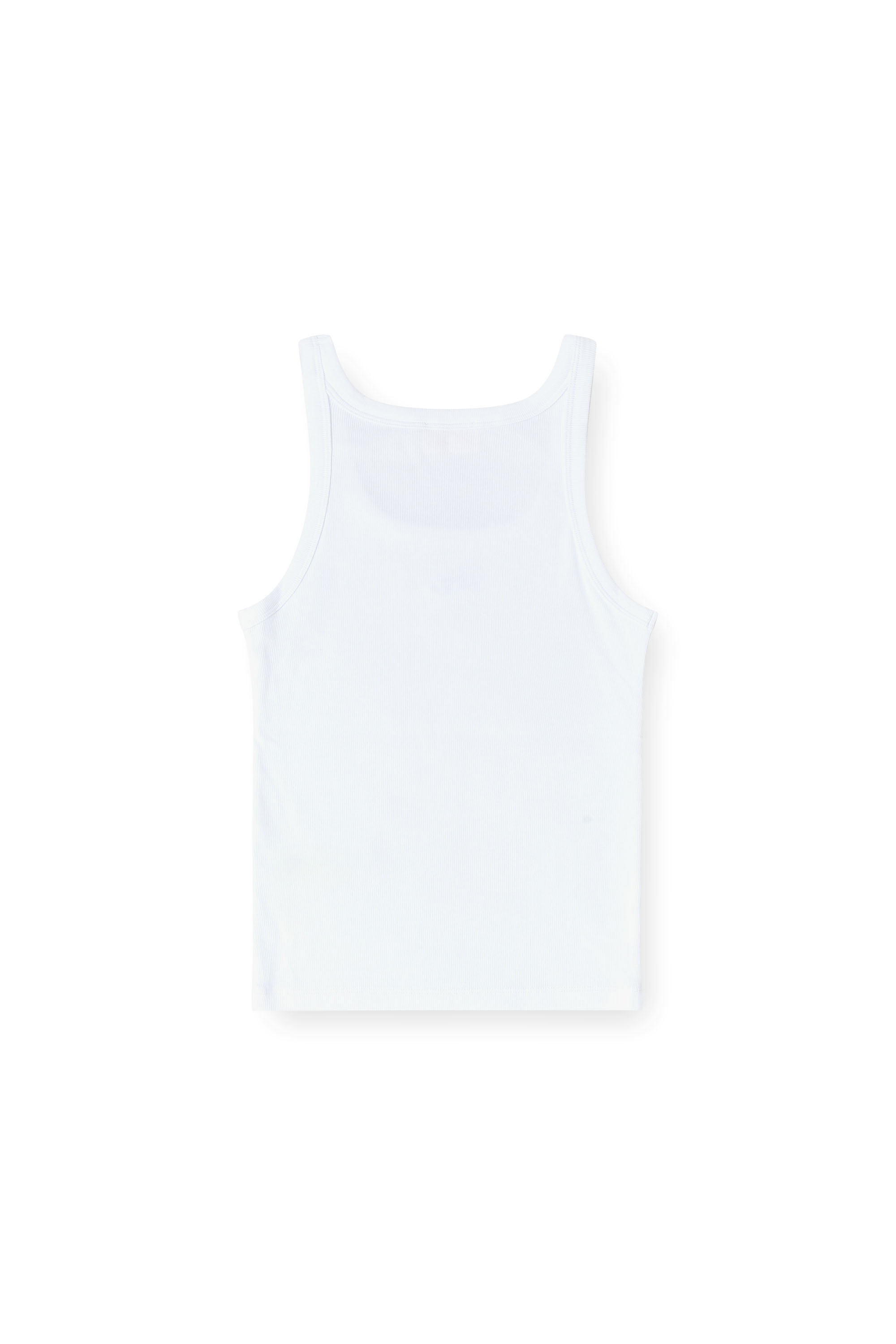 Diesel - T-WIFE-OD, Woman's Slim tank top with laser-cut Oval D in White - 2