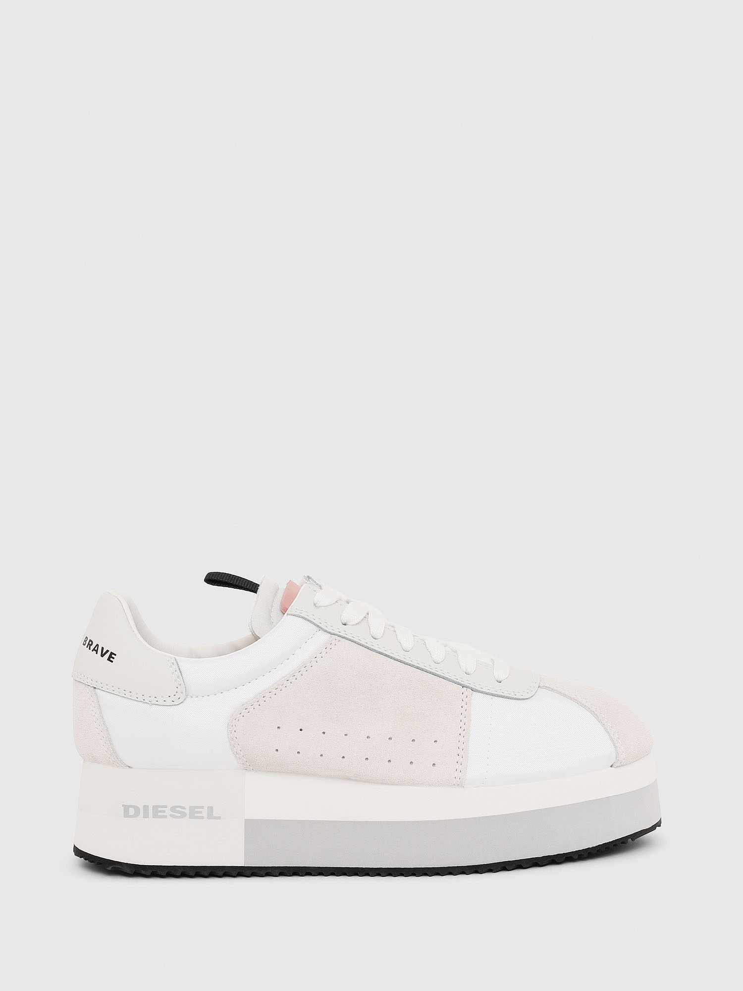 S-PYAVE WEDGE, White/Pink Diesel - S-PYAVE WEDGE, White/Pink - Sneakers - Image 1
