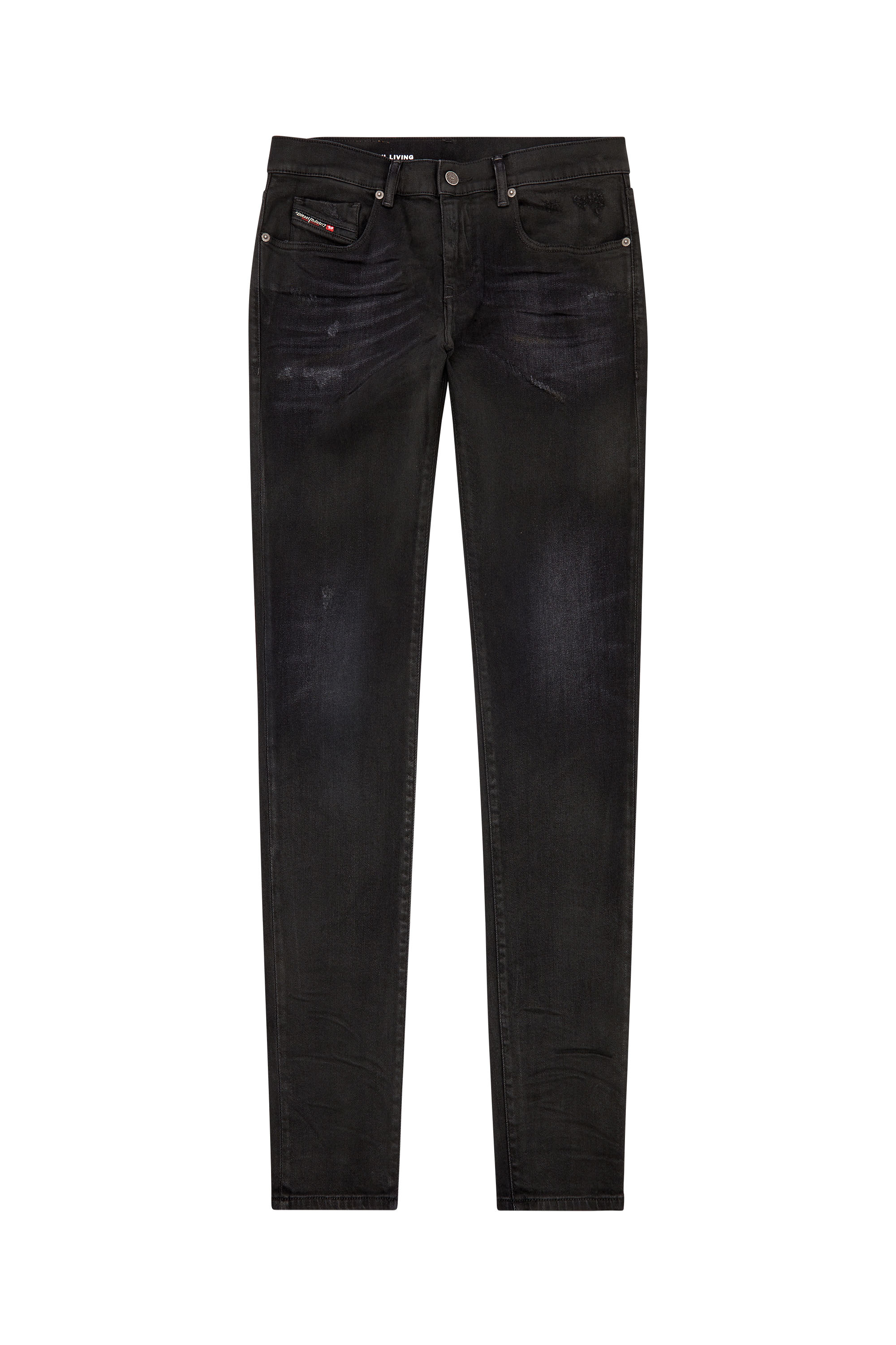 Diesel - Slim Jeans 2019 D-Strukt 09I19, Black/Dark grey - Image 5