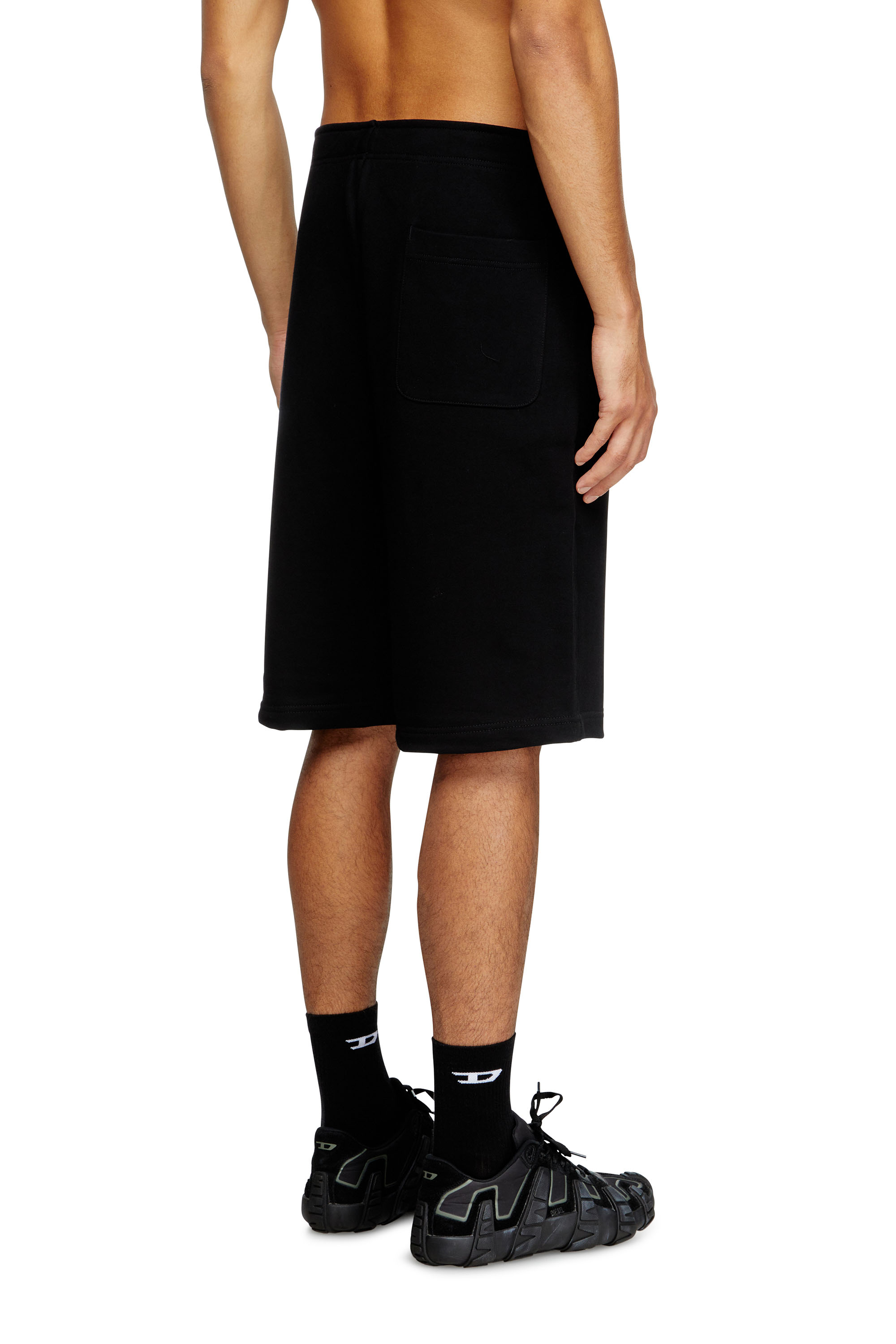 Diesel - P-MARSHY-OD, Man's Sweat shorts with injection molded logo in Black - 3