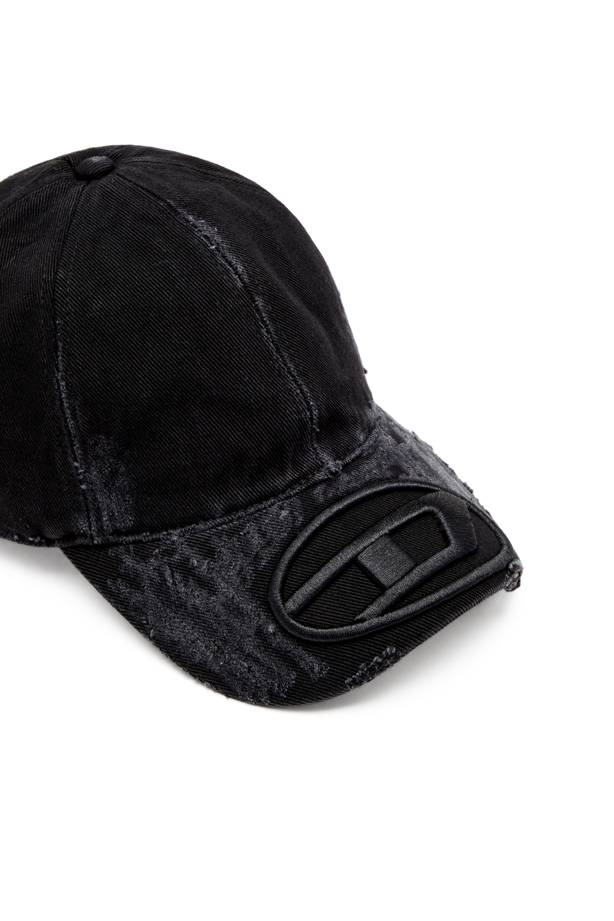 Diesel - C-ODY, Man's Distressed denim baseball cap in Black - 3