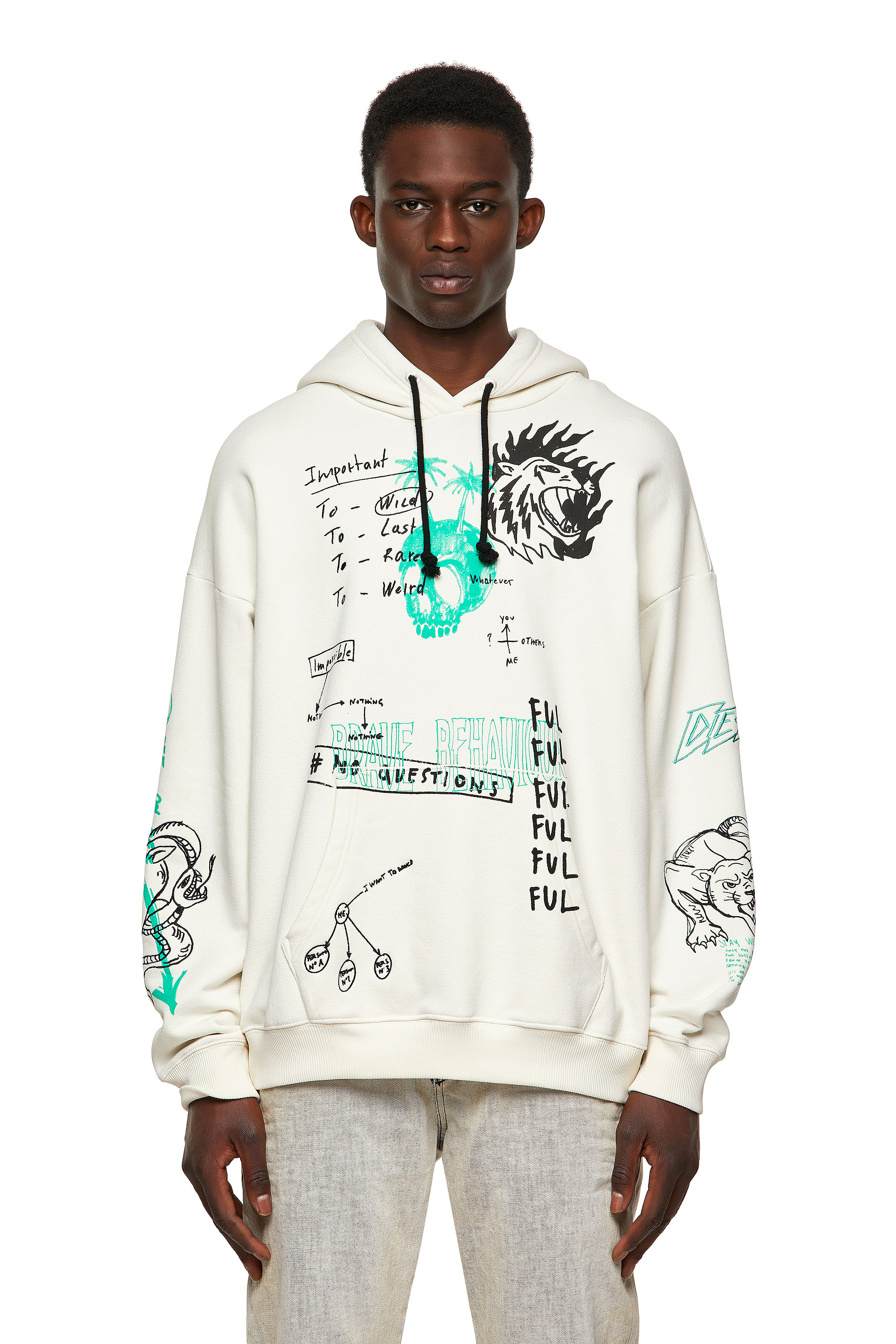 S-UMMER-B3, White Diesel - S-UMMER-B3, White - Sweaters - Image 1