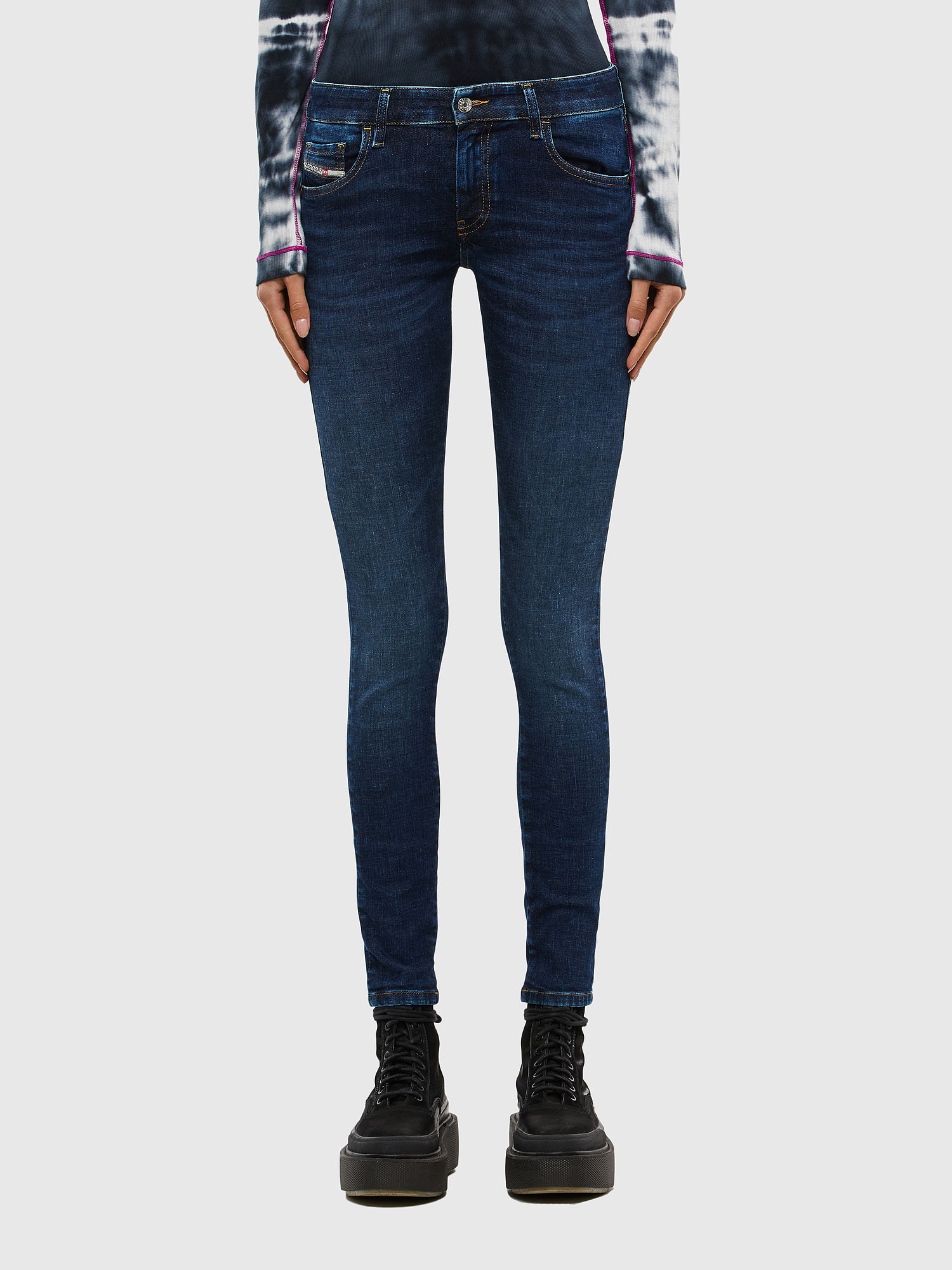 Slandy Low 069PX, Dark Blue Diesel - Slandy Low 069PX, Dark Blue - Jeans - Image 1