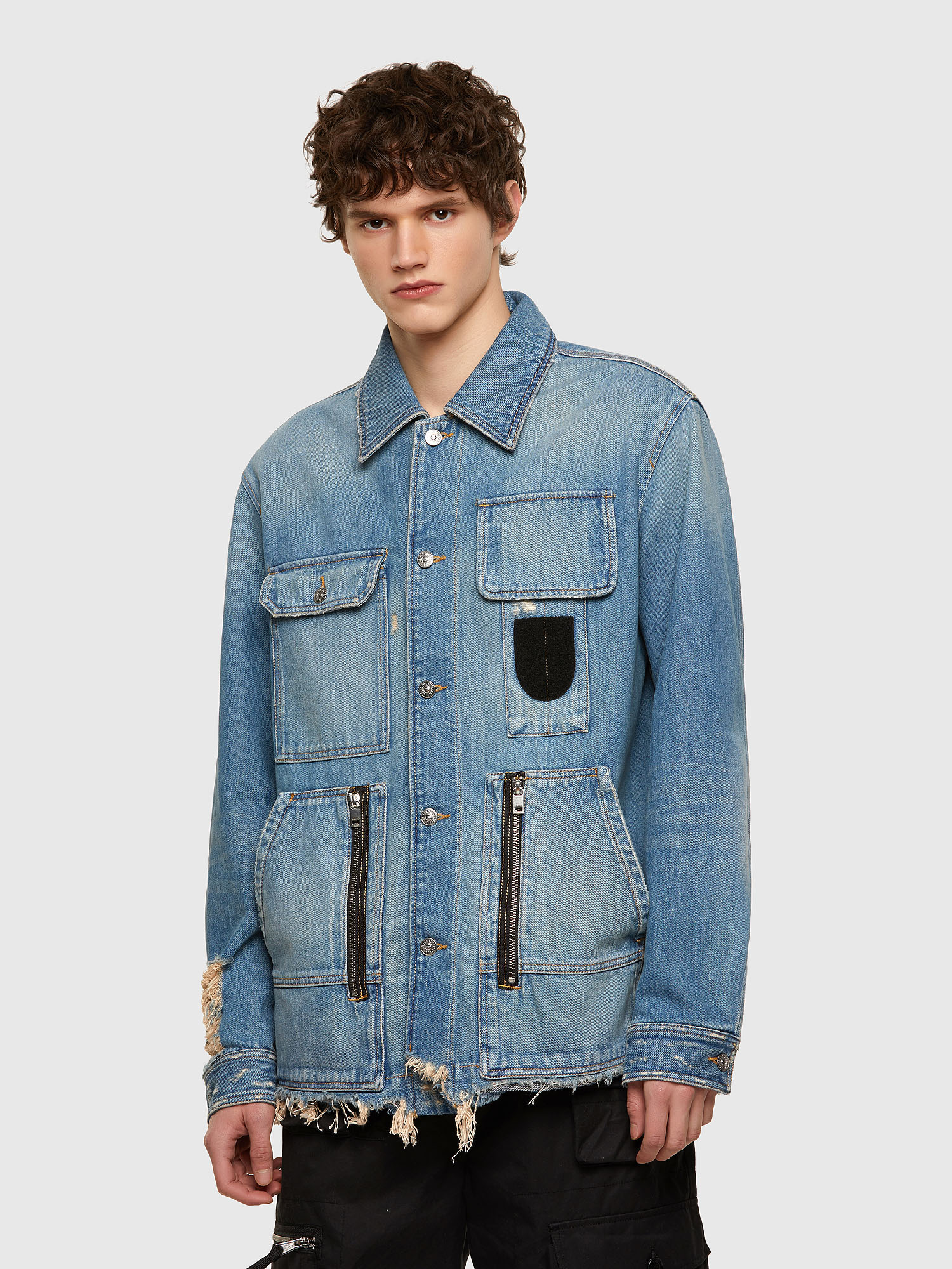 D-SERLE, Medium blue Diesel - D-SERLE, Medium blue - Denim Jackets - Image 1